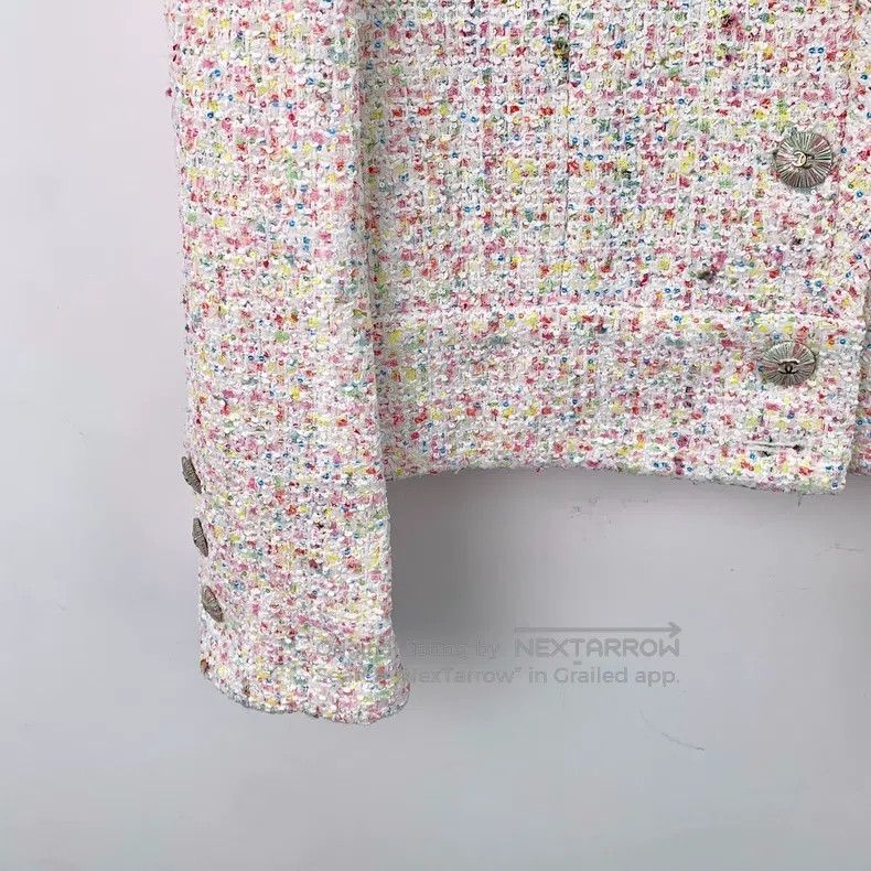 Chanel Chanel 25P light pink V-neck single-breasted long-sleeved Size XS / US 0-2 / IT 36-38 - 4 Thumbnail