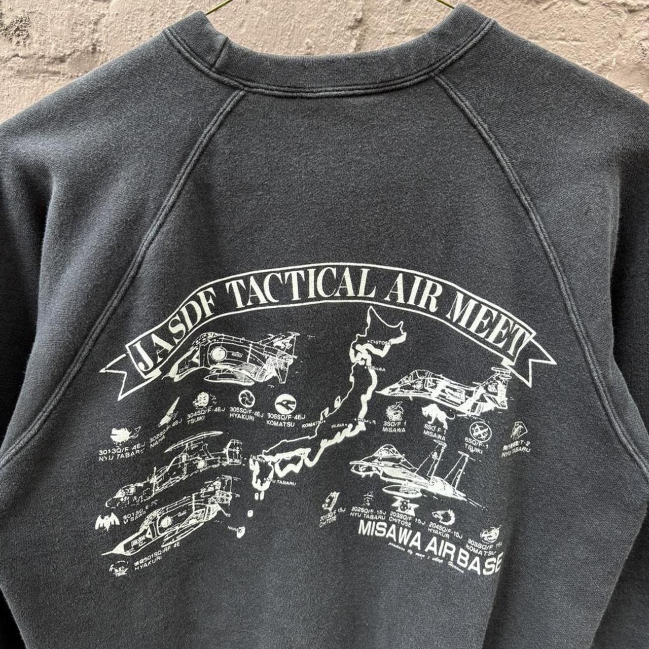 Vintage Vintage 90s Black Molitary Misawa A.B. Raglan sweatshirt Size US S / EU 44-46 / 1 - 4 Thumbnail
