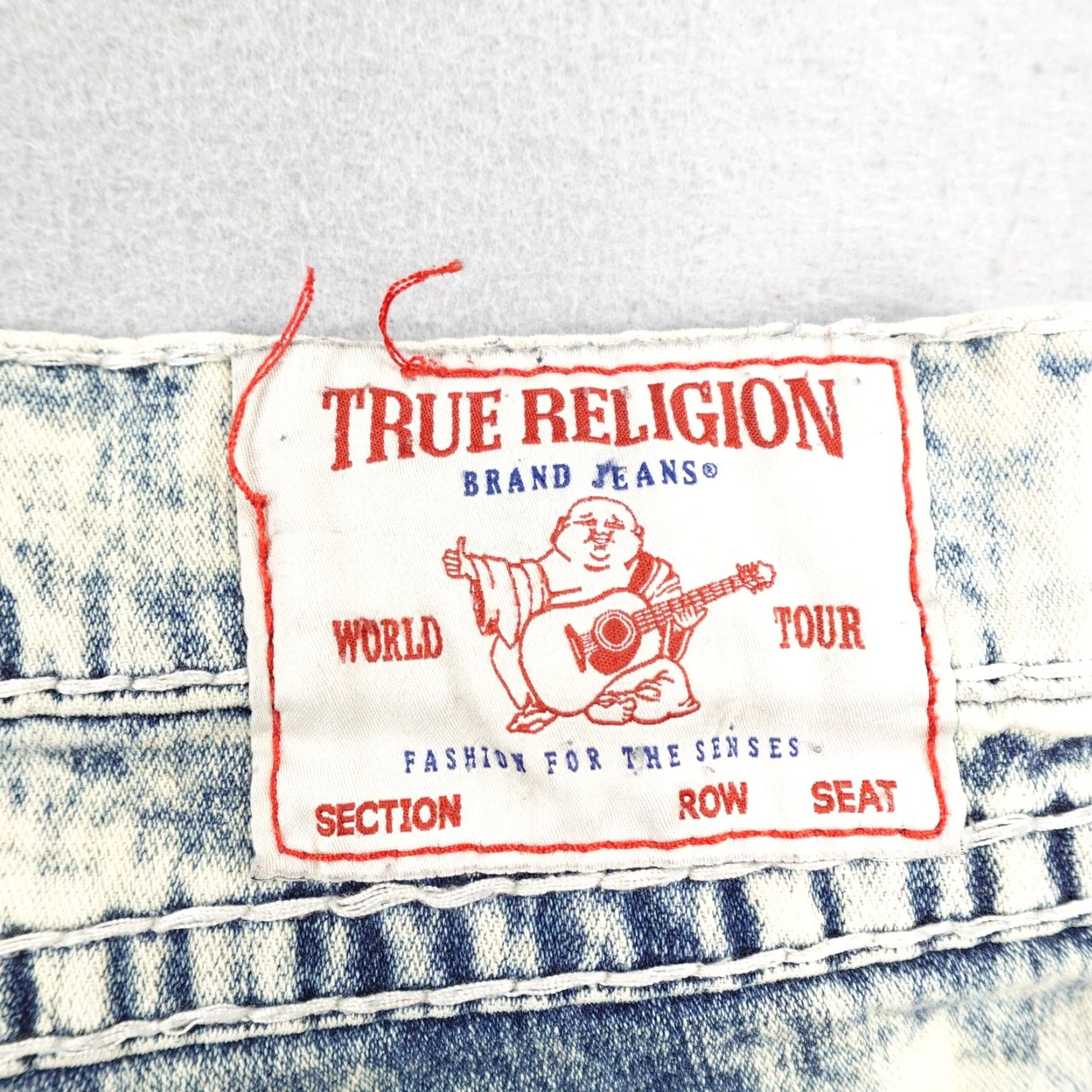 True Religion True Religion Shorts Mens 42 Blue Denim Jean Ricky Flap Super T Fray Bleach Dye Bermuda Size US 42 / EU 58 - 6 Thumbnail