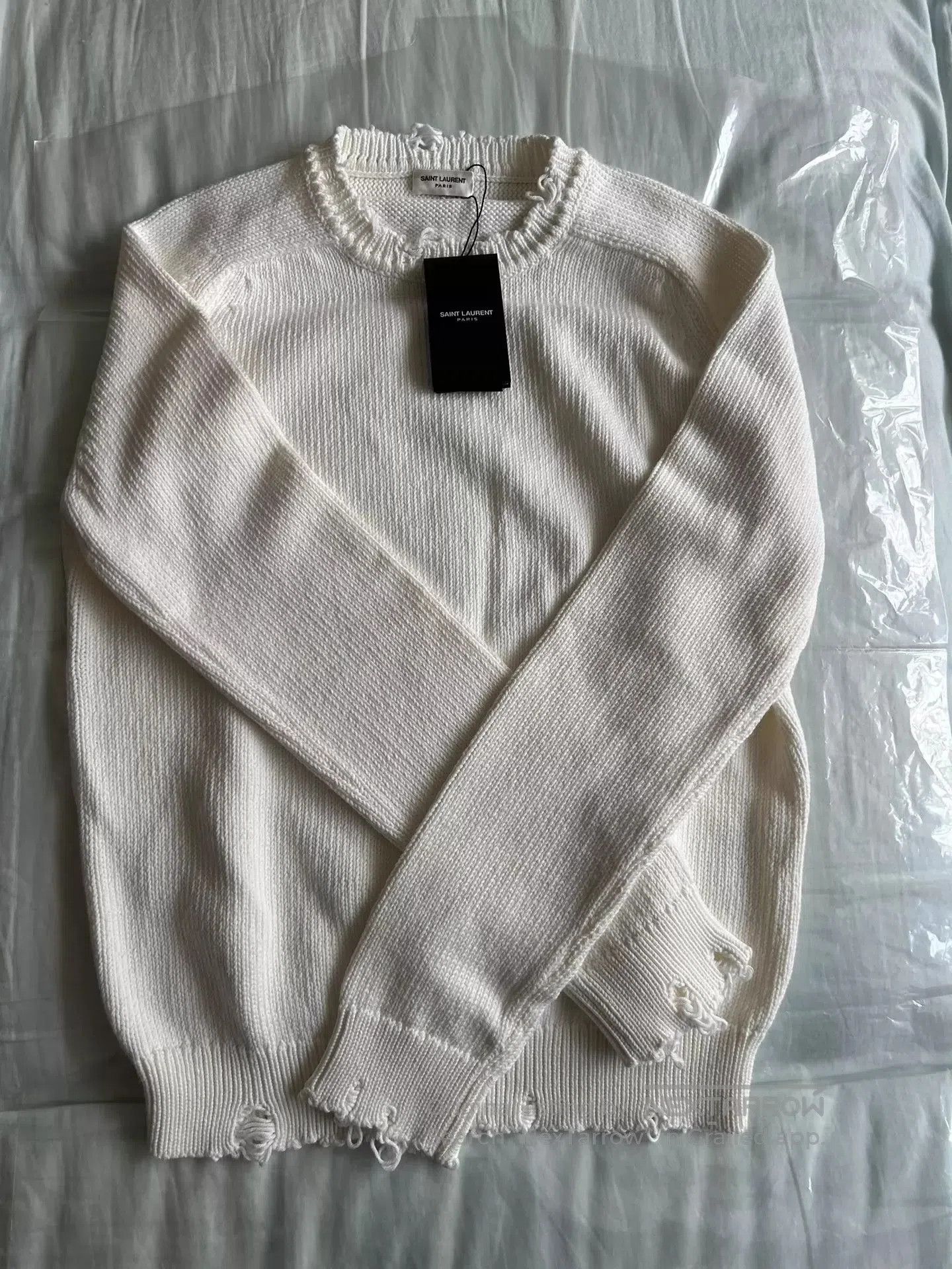 Saint Laurent Paris Saint Laurent Paris Solid color perforated sweater. Size US M / EU 48-50 / 2 - 3 Thumbnail