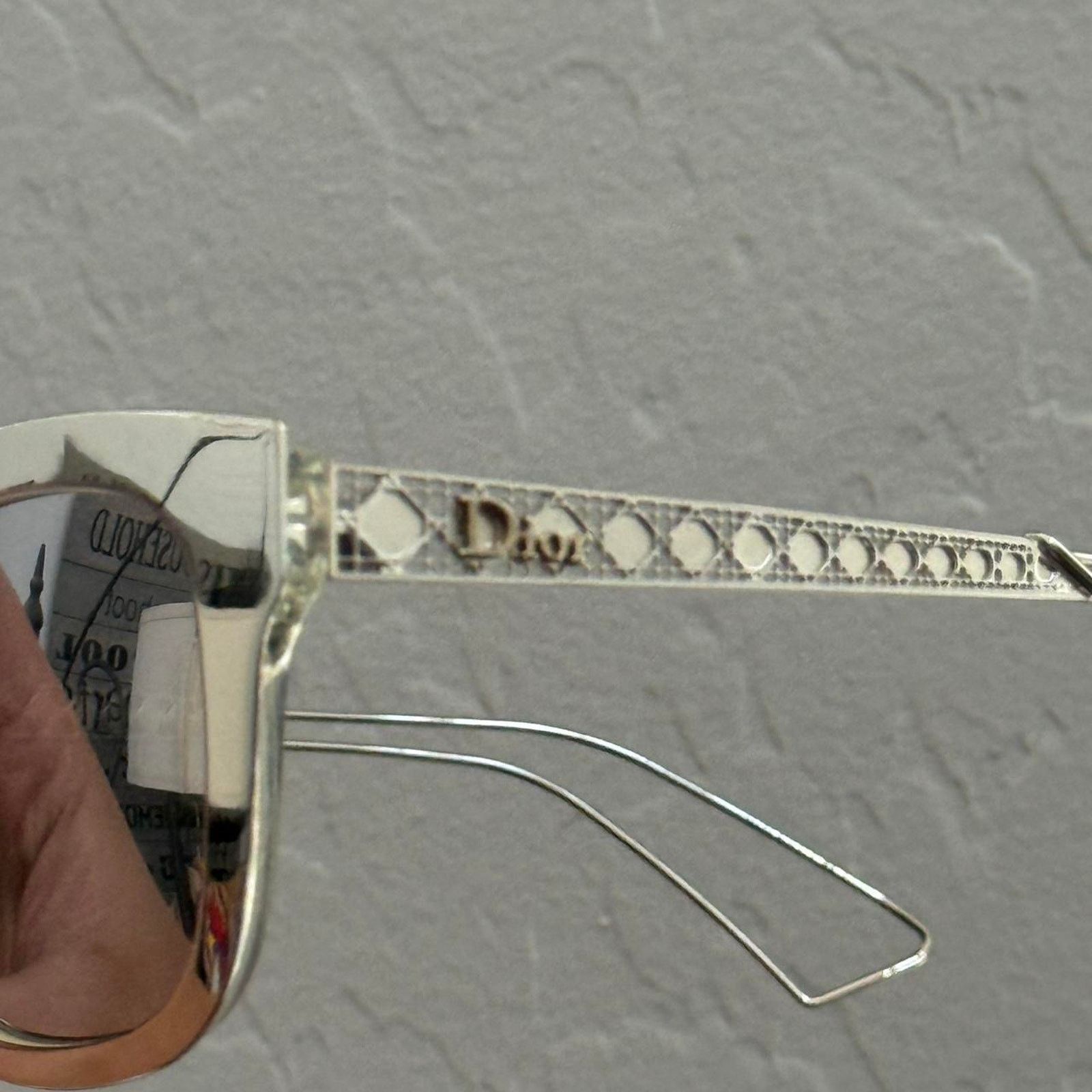 Christian Dior Monsieur Authentic Christian Dior Diorama Sunglasses Silver Size ONE SIZE - 4 Thumbnail