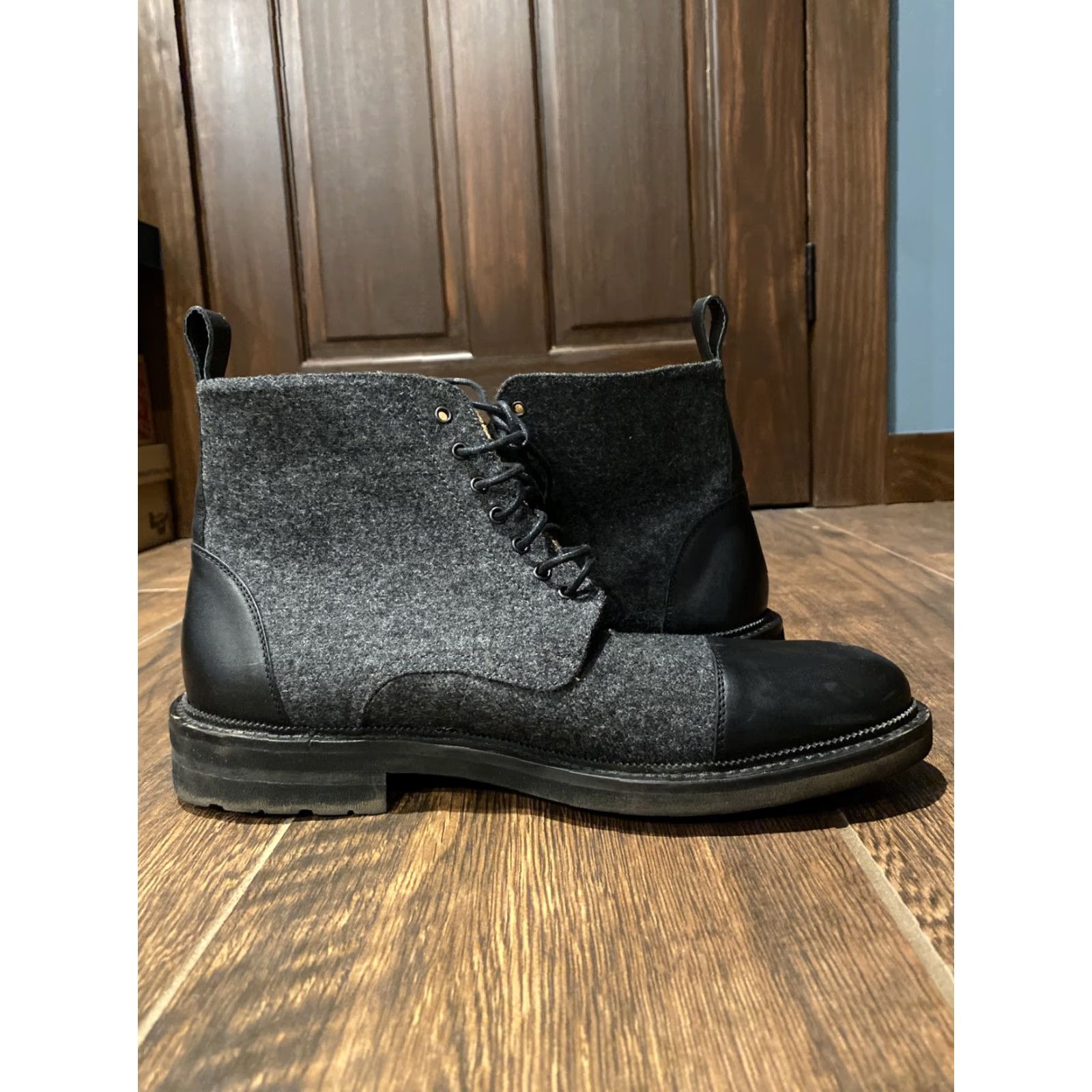 Vintage VINTAGE Taft The Jack Boot Ankle Boot Men Wool Black 7 US 40 EU Leather? (note: original says Upper Material Wool; but "Leather" not allowed) Size US 7 / EU 40 - 7 Thumbnail