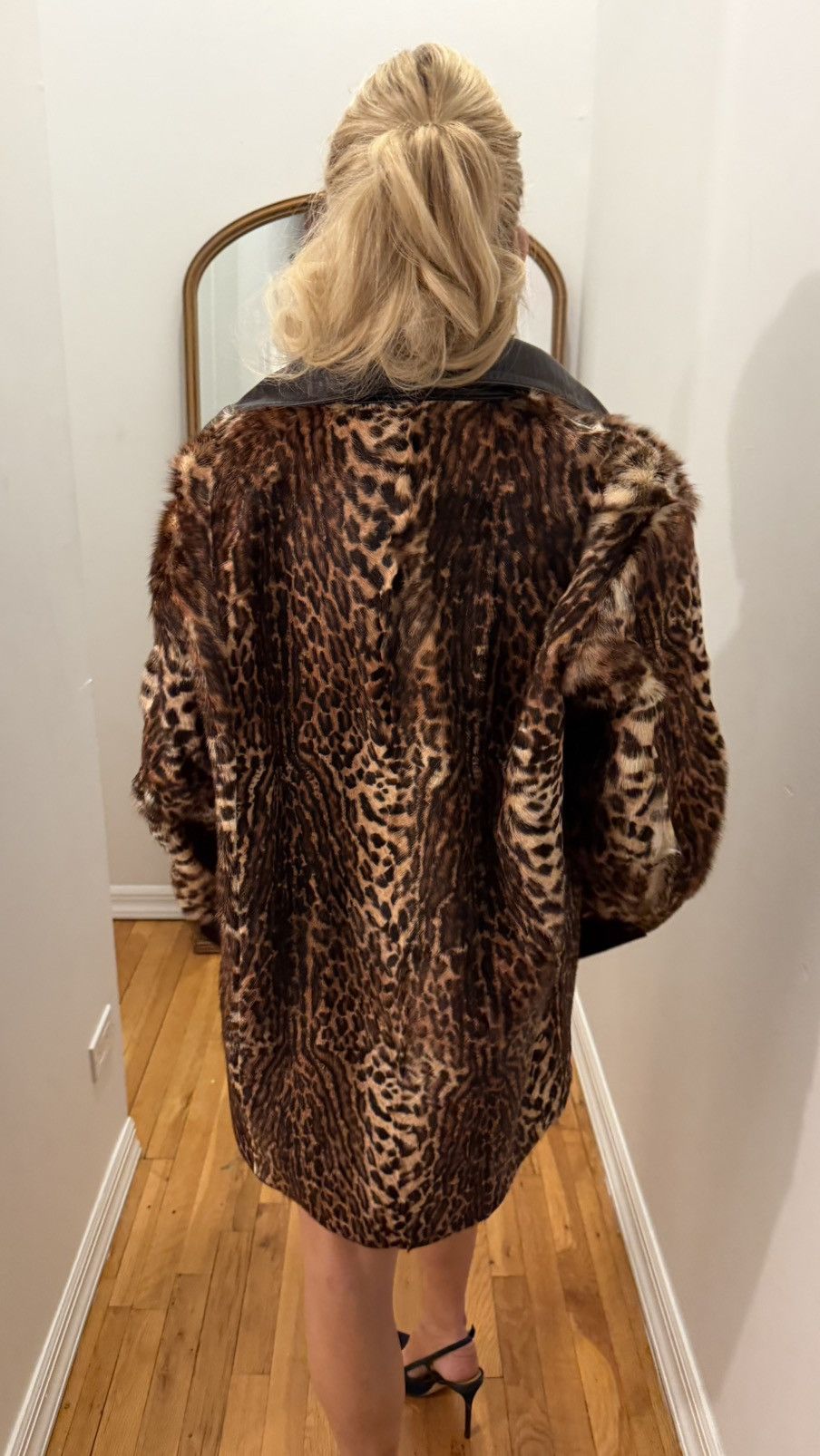 Chrome Hearts 🚭 ULTIMATE CHROME GRAIL🚭90s 100% RABBIT FUR LEOPARD LEATHER Size US L / EU 52-54 / 3 - 7 Thumbnail