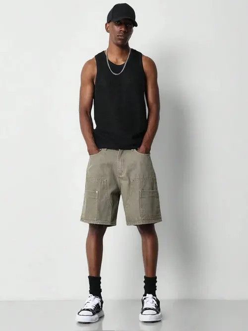 Jean Kahara x Maezo DRIP cargo Carpenter shorts jorts RETRO Size US 32 / EU 48 - 8 Thumbnail