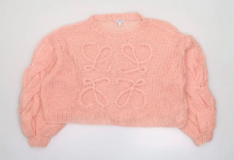 Loewe LOEWE Pink Cable Knit Sweater - dmc Size US XS / EU 42 / 0 - 1 Thumbnail