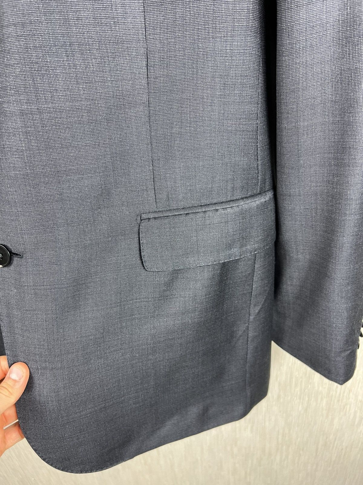Ermenegildo Zegna Ermenegildo Zegna trofeo wool suit blazer jacket dark grey Size 44R - 12 Thumbnail