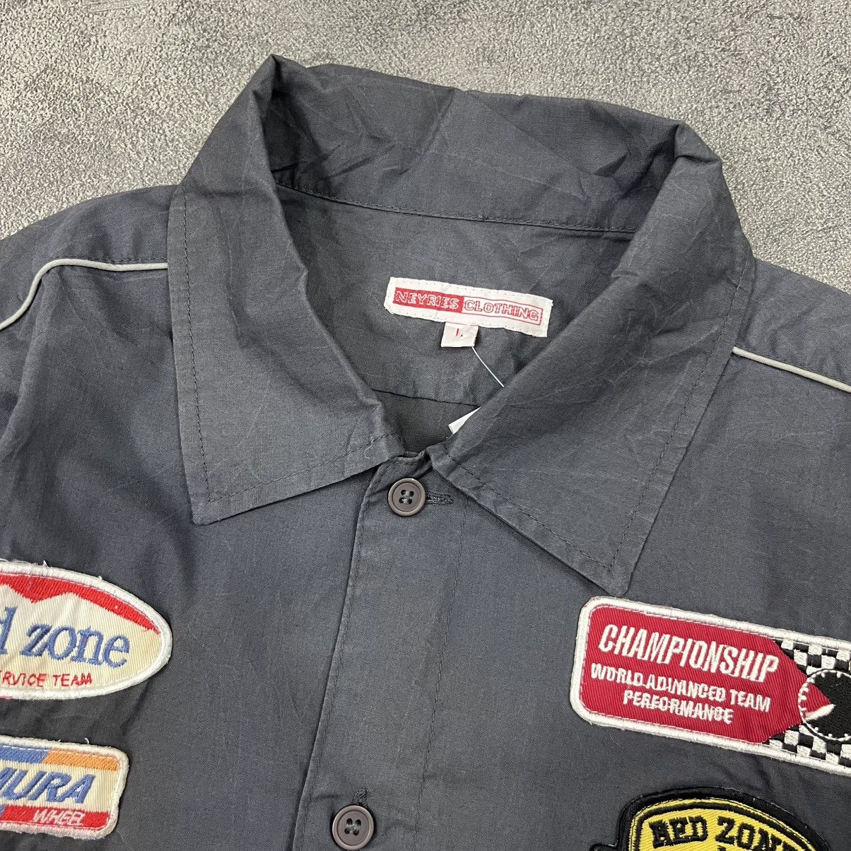 Japanese Brand Neyres pacth workshirt motorcycle shirt Size US XL / EU 56 / 4 - 4 Thumbnail