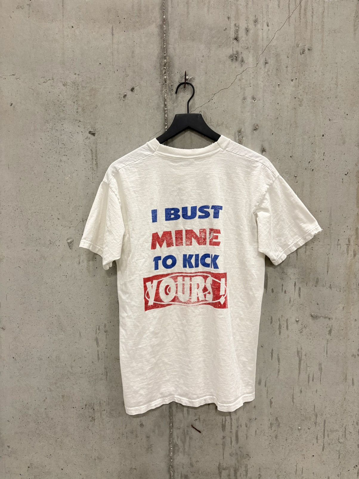 Vintage Vintage Bust Mine Kick Yours Shirt Thrashed Fade Grunge Band Size US L / EU 52-54 / 3 - 1 Thumbnail