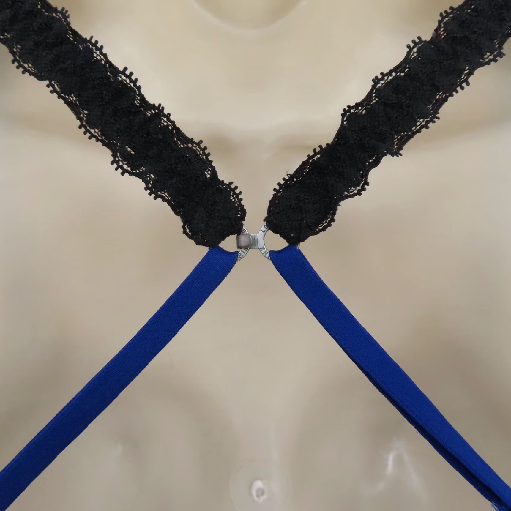 Victoria's Secret PINK Victoria's Secret Bra Demi Underwired Lace Wing 34C Black Polka Dot Dotted Wired Adjustable Straps 34 Cup C Women) Size ONE SIZE - 7 Thumbnail