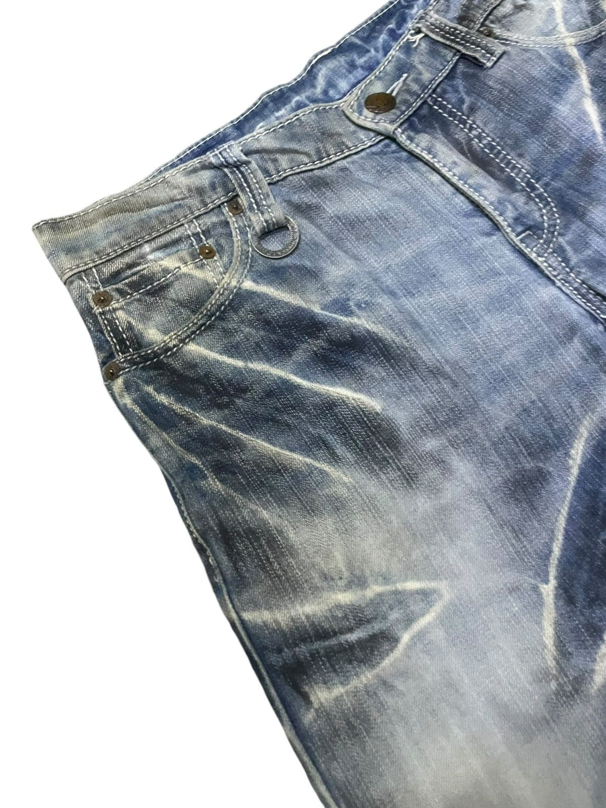 BUFFALO BOBS Buffalo Bobs Claw Mark Oil Spiral Curved Seam Flare Jeans Size US 32 / EU 48 - 11 Thumbnail
