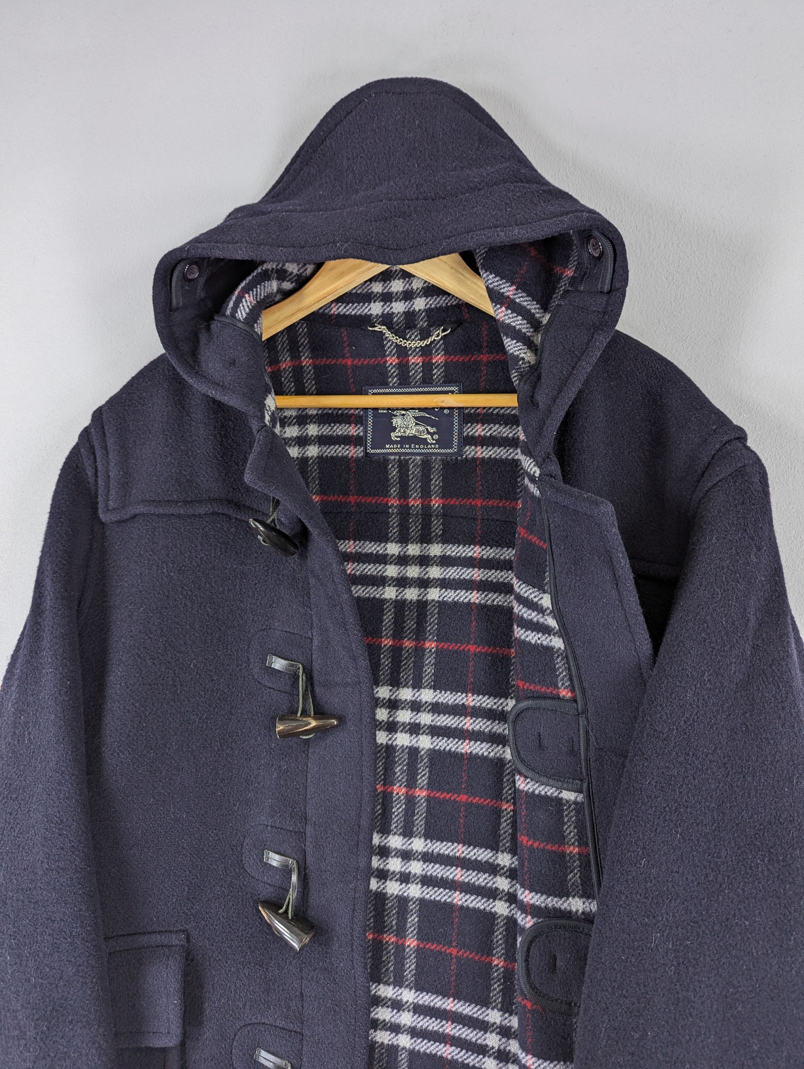 Burberry Vintage 90s Burberrys Nova Check Duffle Coat Made In England Size US L / EU 52-54 / 3 - 5 Thumbnail