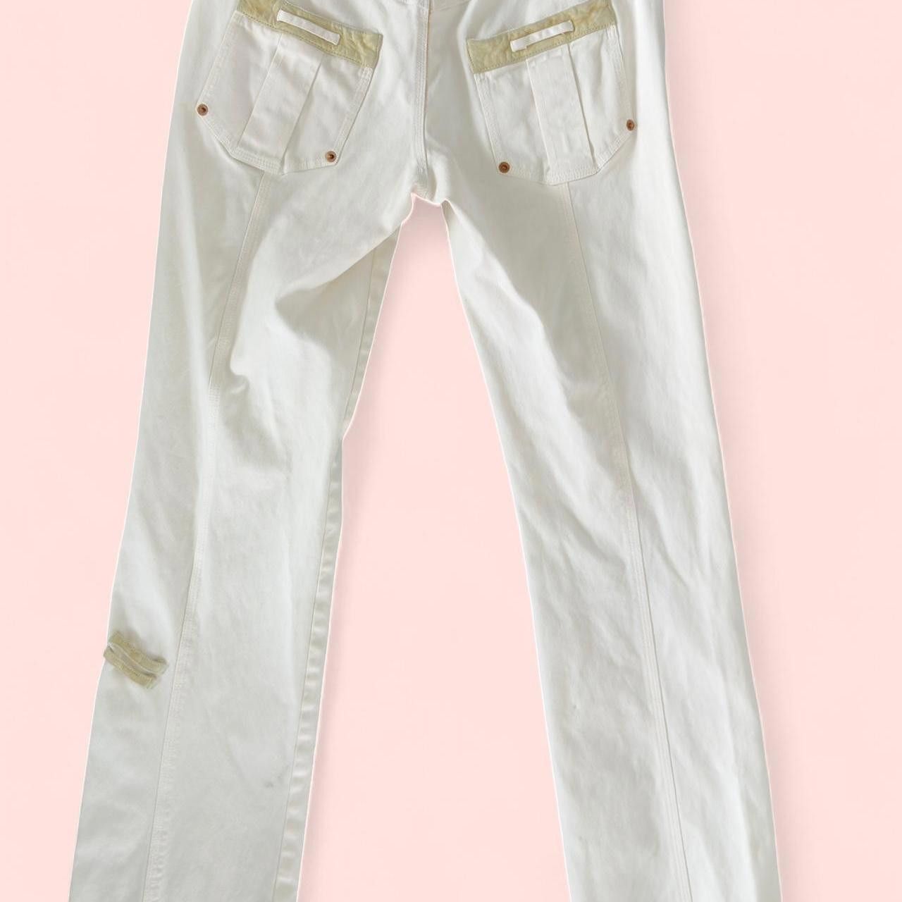 Other Women's white cream Jeans Size 34" / US 12 / IT 48 - 2 Thumbnail