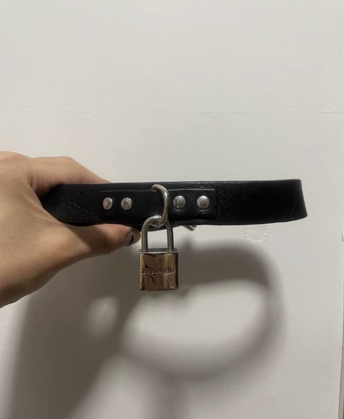 Dsquared2 Dsquared2 Leather Lock Choker Size ONE SIZE - 1 Thumbnail