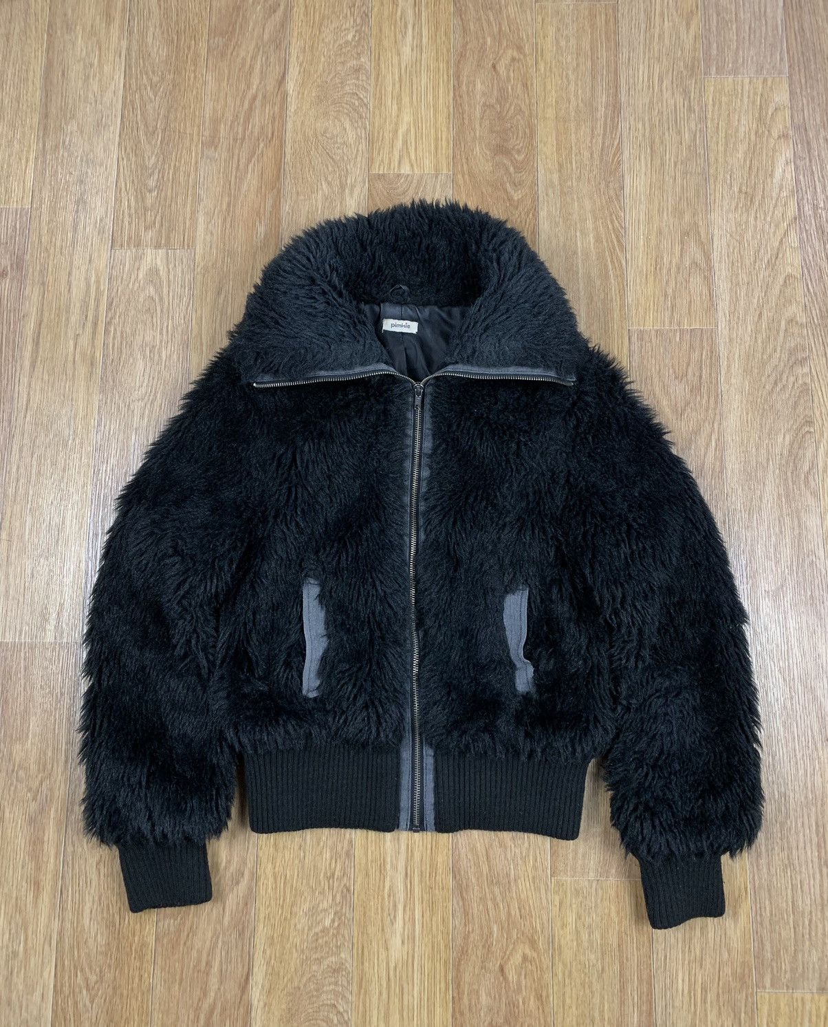 If Six Was Nine Black Full Faux Fur Opium Cropped Jacket Y2K Size M / US 6-8 / IT 42-44 - 1 Thumbnail
