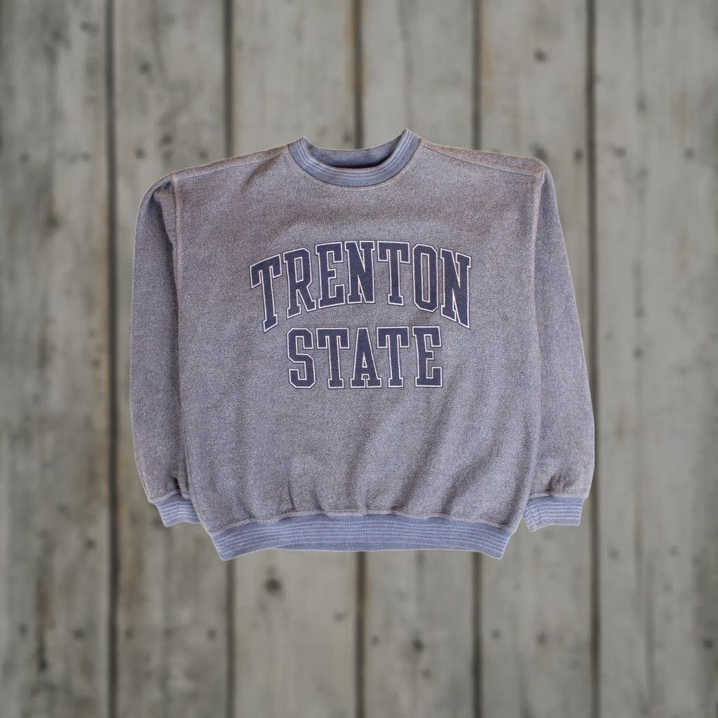 Vintage VINTAGE Gear for Sports Trenton State Reverse Weave Sweatshirt 1990s Blue Medium Mens Size US M / EU 48-50 / 2 - 1 Thumbnail