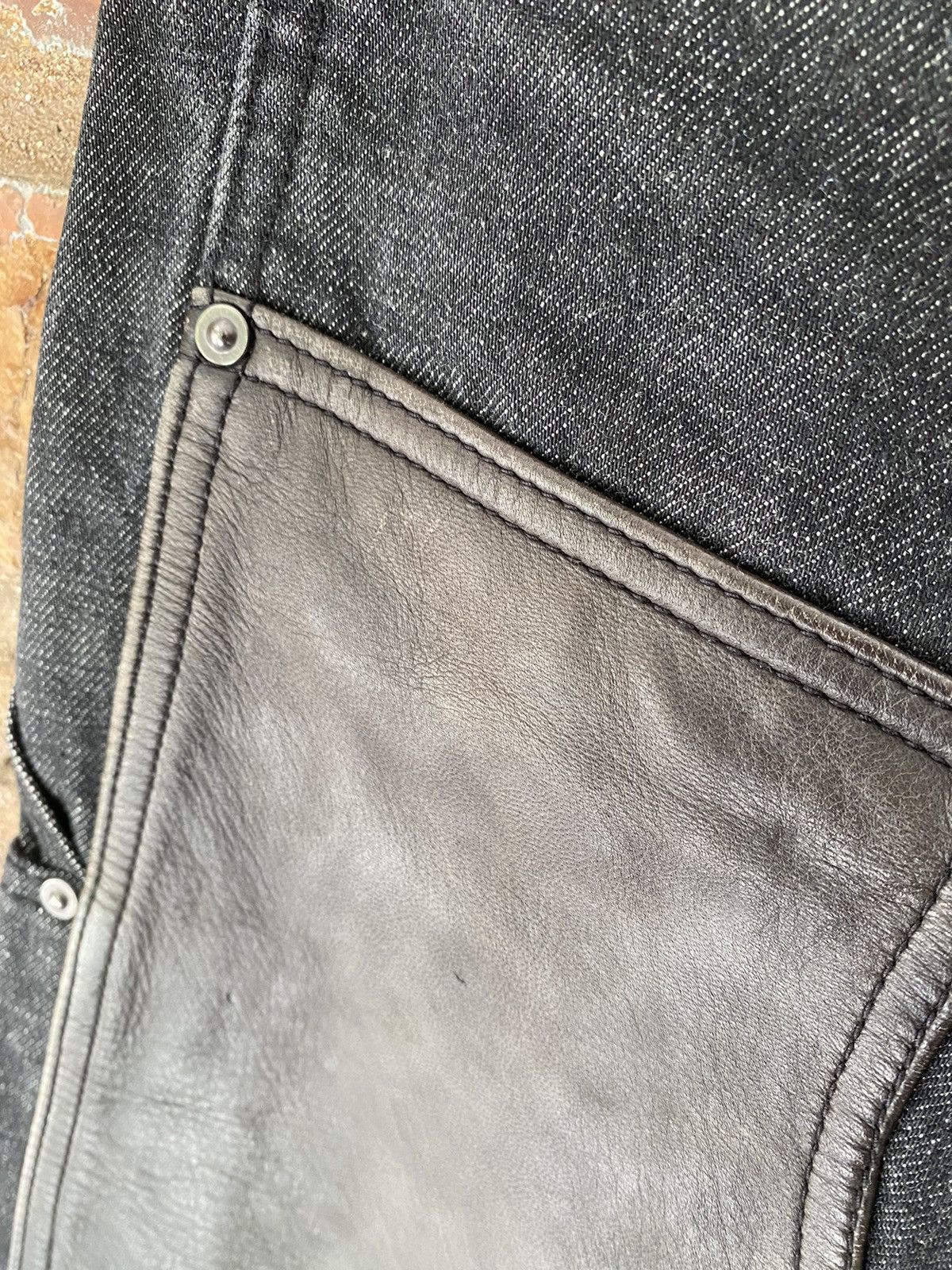 Isamu Katayama Backlash 2000s Tokyo Jeans Leather Double knee carpenter pants Size US 28 / EU 44 - 7 Thumbnail
