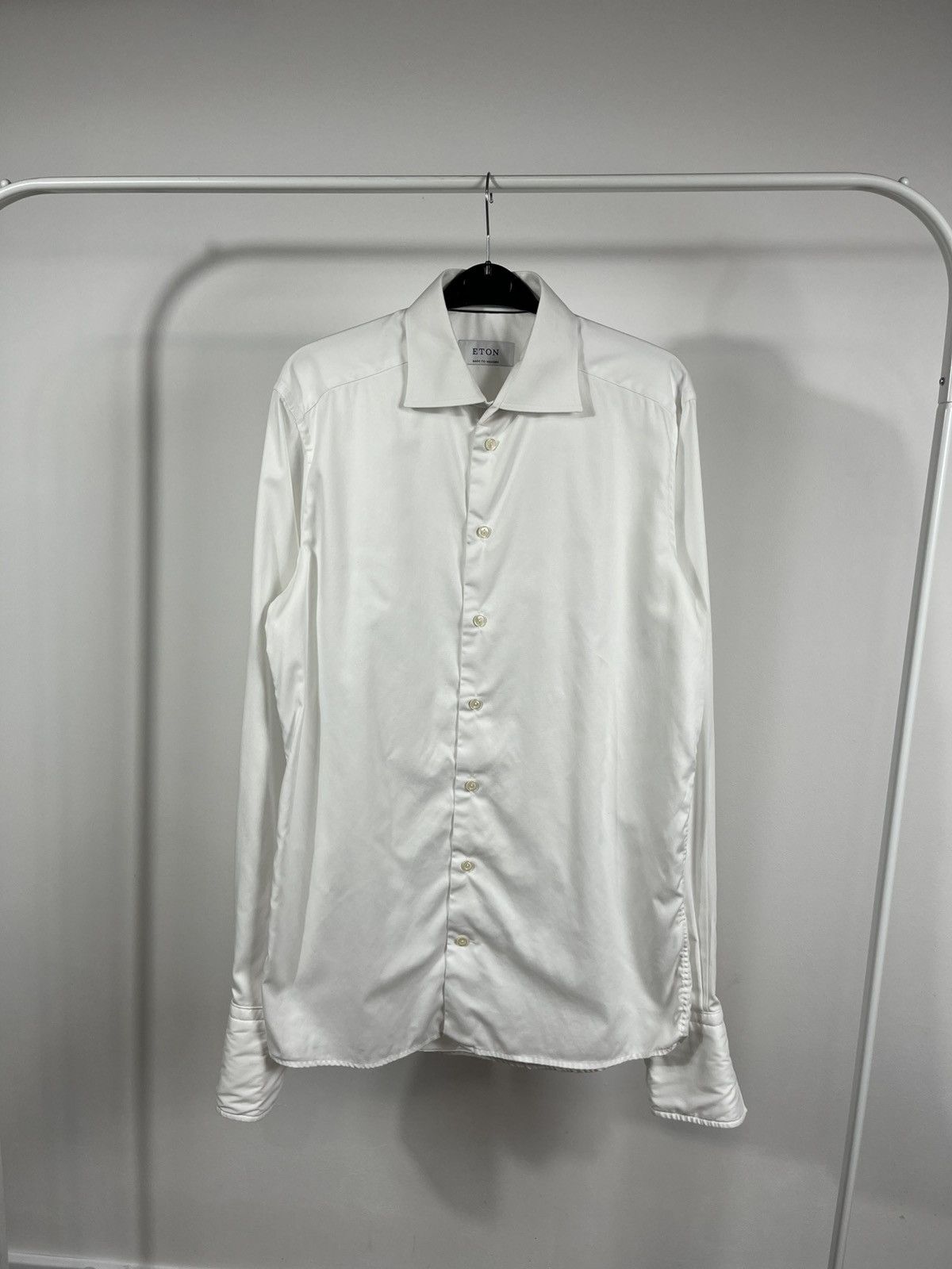 Eton Eton Made to Measure White Dress Shirt Long Sleeve Estonia Size US L / EU 52-54 / 3 - 1 Thumbnail