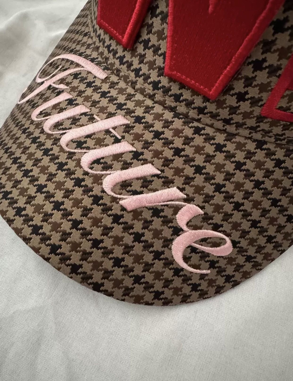 Walter Van Beirendonck Walter Van Beirendonck Checkered Embroidered Baseball Hat Size ONE SIZE - 5 Thumbnail