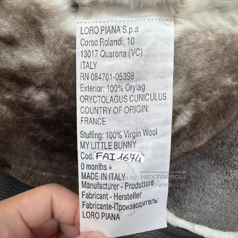 Loro Piana Loro Piana size 45*37*63cm Mink Fur Rabbit Toy Size ONE SIZE - 4 Thumbnail