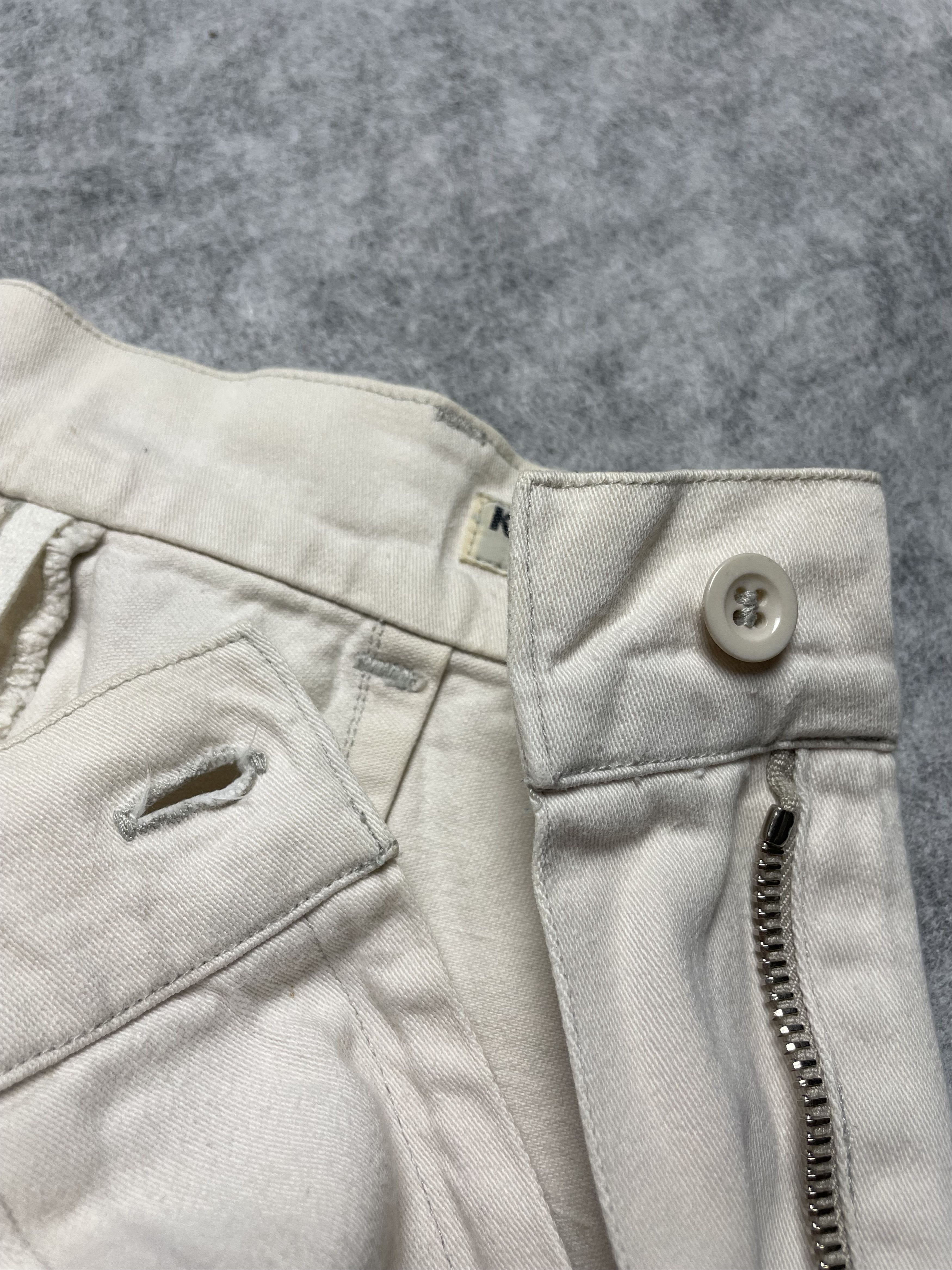 Katharine Hamnett London Katharine Hamnett London Ivory Cotton Skirt Vintage Size 28" / US 6 / IT 42 - 7 Thumbnail