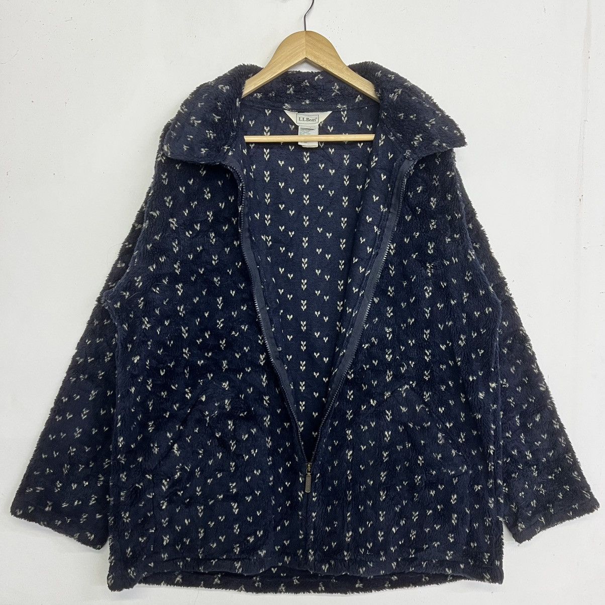 L.L. Bean VTG 90 LLBEAN BIRD’S EYE Deep Pile Fleece Outdoor Jacket Size US L / EU 52-54 / 3 - 5 Thumbnail