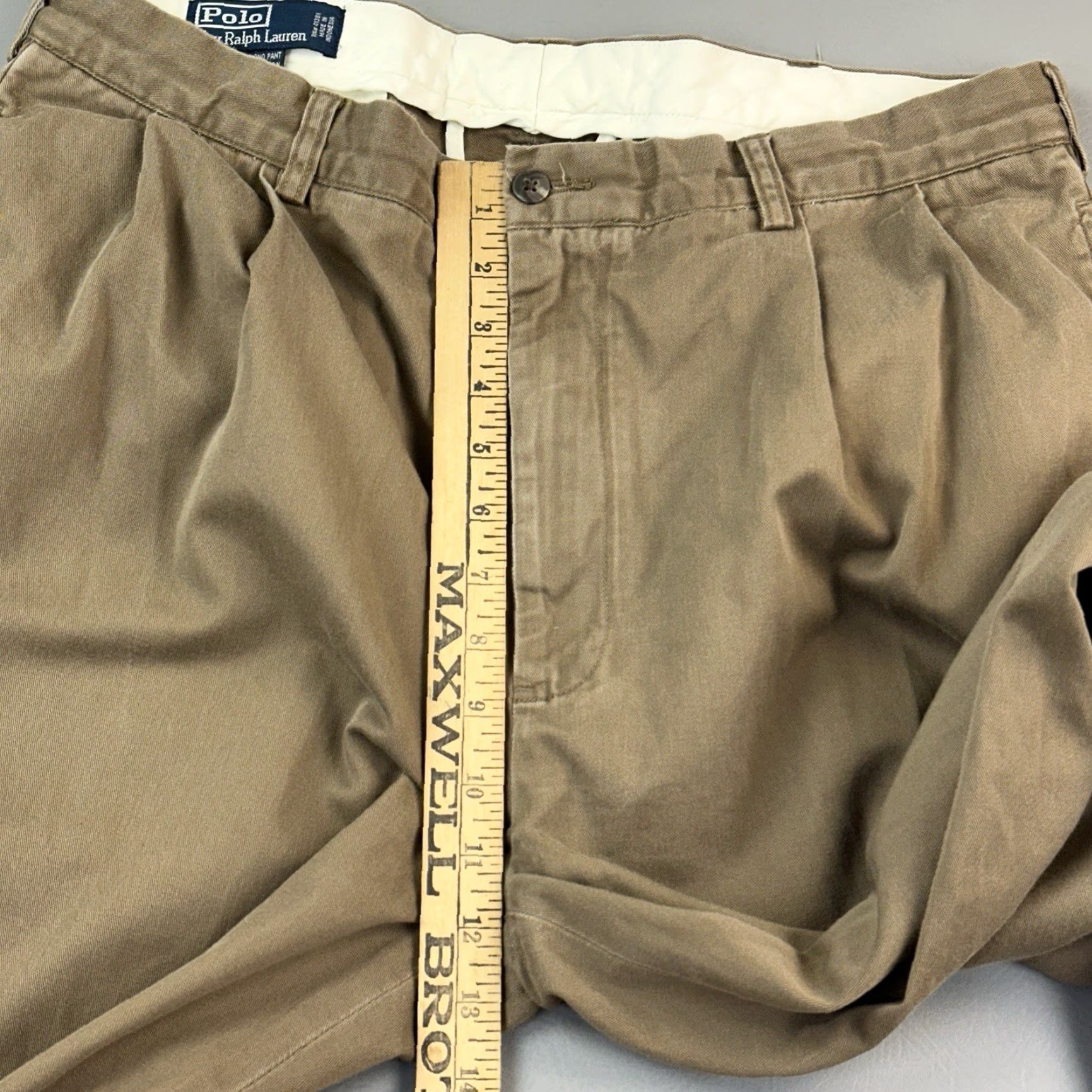 Polo Ralph Lauren Vintage Polo Ralph Lauren Hammond Pants Mens 35x32 35x31 Pleated Front Cuffed Chino Size US S / EU 44-46 / 1 - 5 Thumbnail