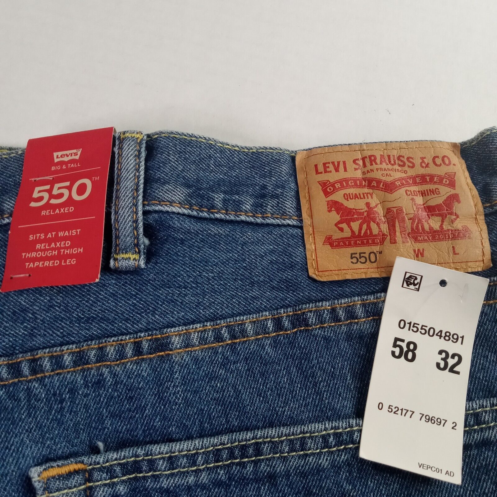 Levi's Levi's 550 Relaxed Jeans Men’s Size 58x32 Blue Loose Tapered Size US 44 / EU 60 - 8 Thumbnail