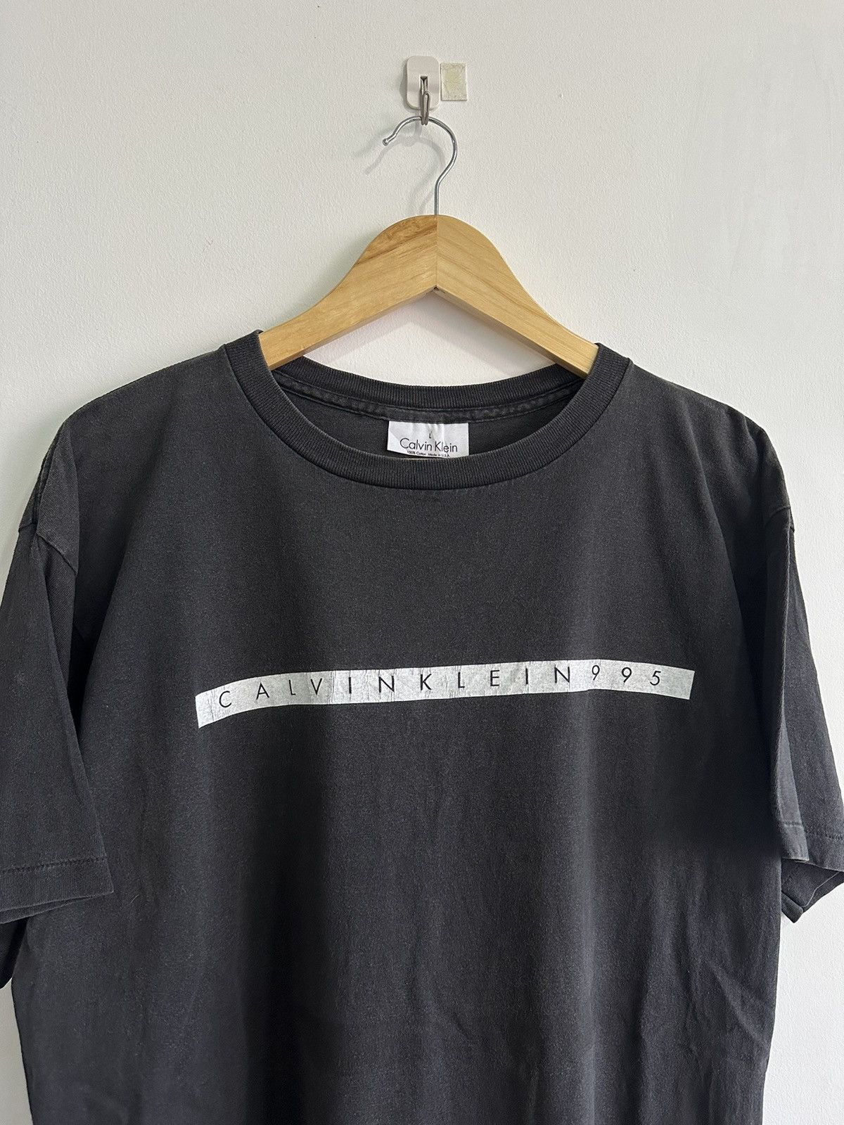 Calvin Klein × Vintage Vintage 90’s Calvin Klein 995 RARE USA SINGLE STITCH Tees Size US L / EU 52-54 / 3 - 1 Thumbnail