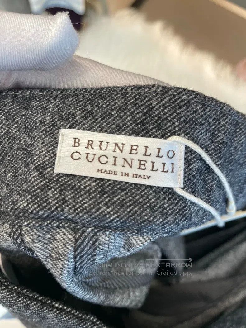 Brunello Cucinelli Brunello Cucinelli Black Grey Casual Wool Long Trousers Size 28" / US 6 / IT 42 - 3 Thumbnail