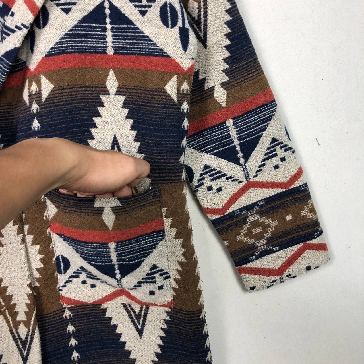 Vintage Vintage Navajo Aztec Native Wool Parka Jacket Hooded Size US M / EU 48-50 / 2 - 6 Thumbnail