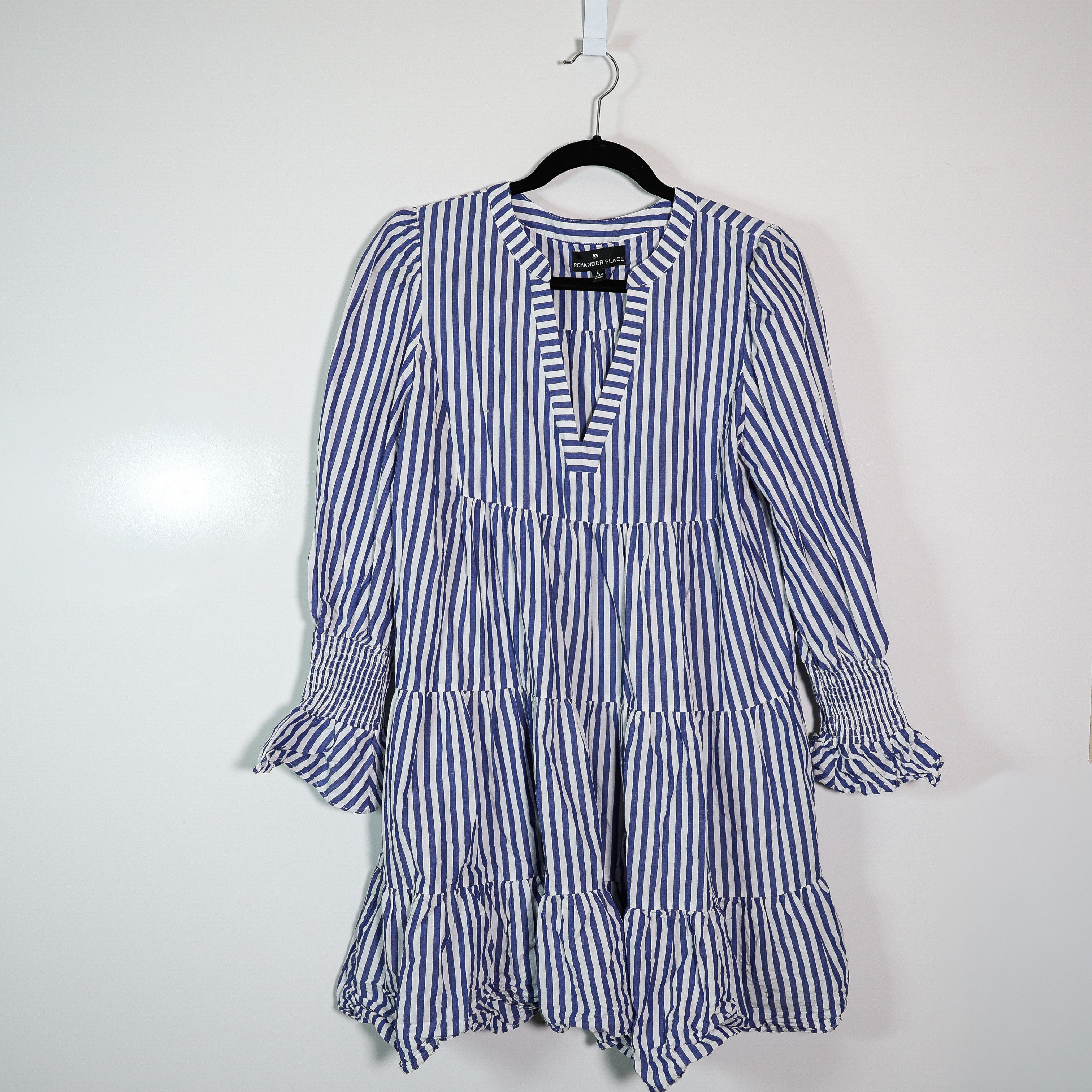 Pomander Place Kenzo Blue White Stripe