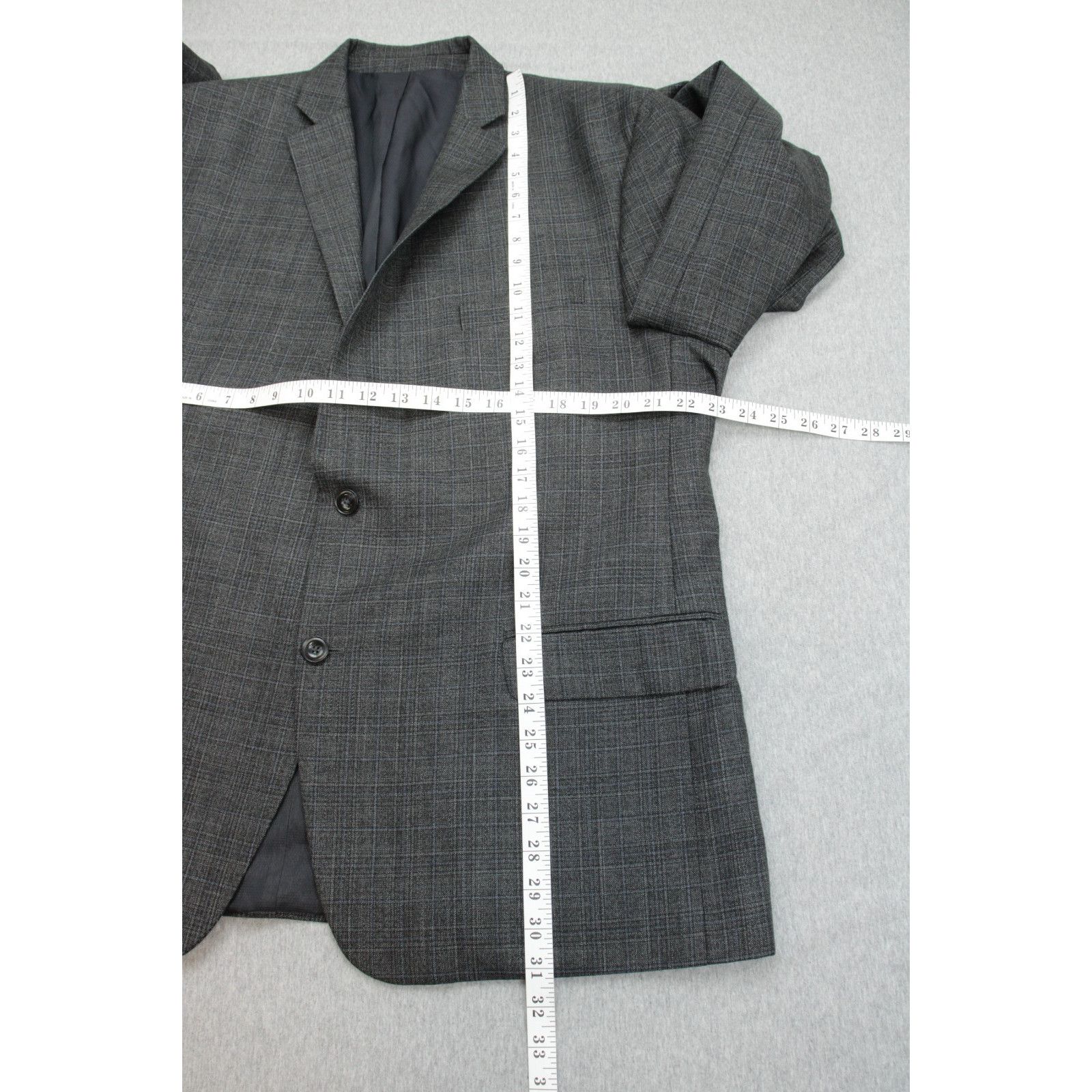 Michael Kors Michael Kors Blazer Mens 46R Gray Plaid 2 Buttons Size 46R - 9 Thumbnail