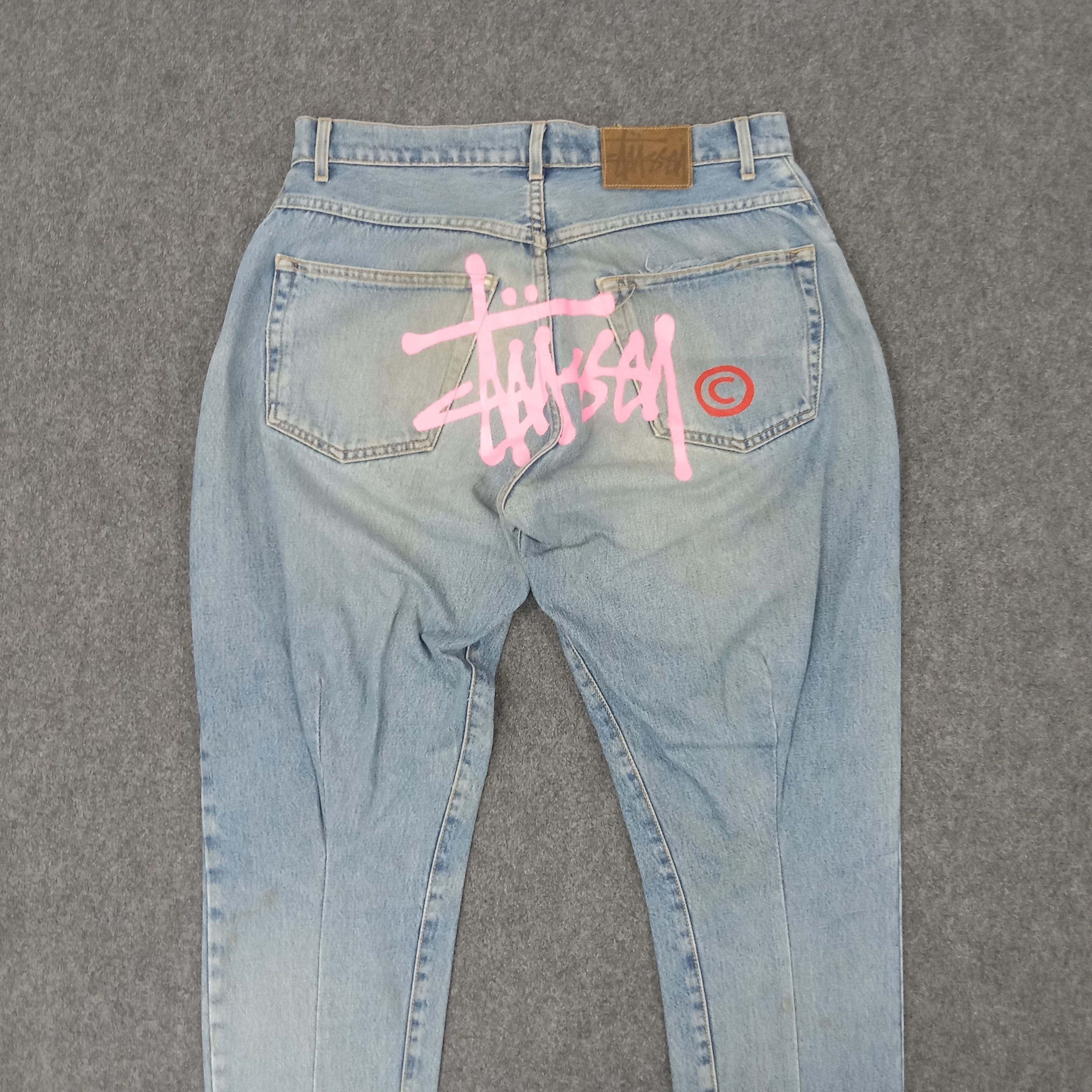 Japanese Brand × Stussy × Vintage Stussy American Streetwear Style Denim Jeans C217N28 Size US 32 / EU 48 - 2 Thumbnail