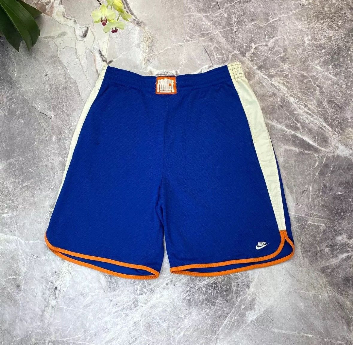 NBA × Nike × Vintage Vintage Nike Air Force Shorts Blue Basketball L Y2K jordan Size US 32 / EU 48 - 4 Thumbnail