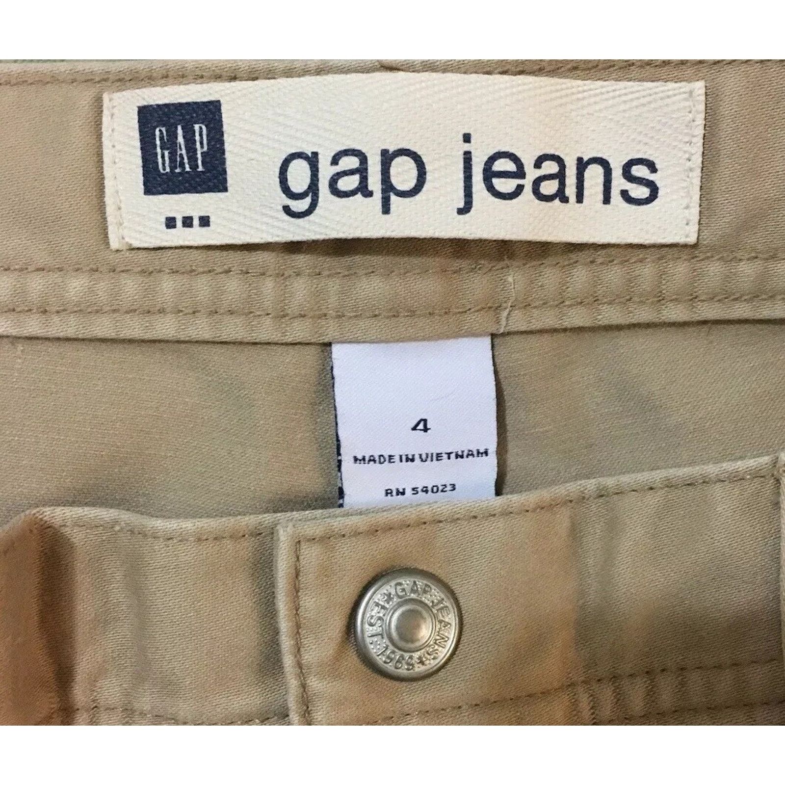 Gap GAP Jeans Tan Cotton Cargo Capri Pants Womens Size 4 Size 27" / US 4 / IT 40 - 6 Thumbnail