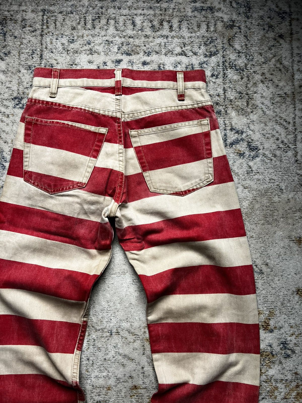 Helmut Lang AW 1996 Helmut Lang Prisoner Striped High Waist Jeans Size US 27 - 5 Thumbnail