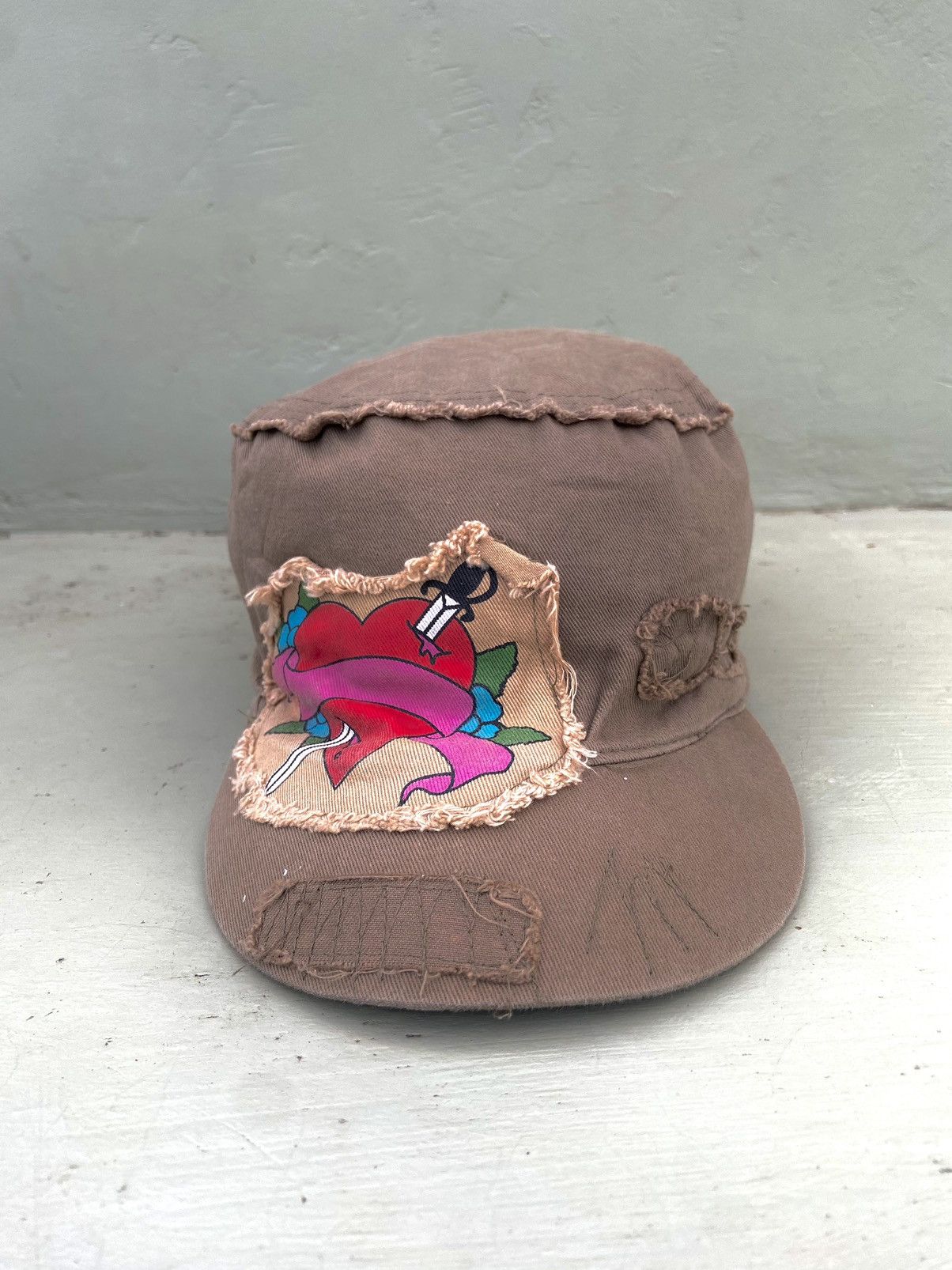 If Six Was Nine 2000s ditsetressed japanese style patrol hat Size ONE SIZE - 1 Thumbnail