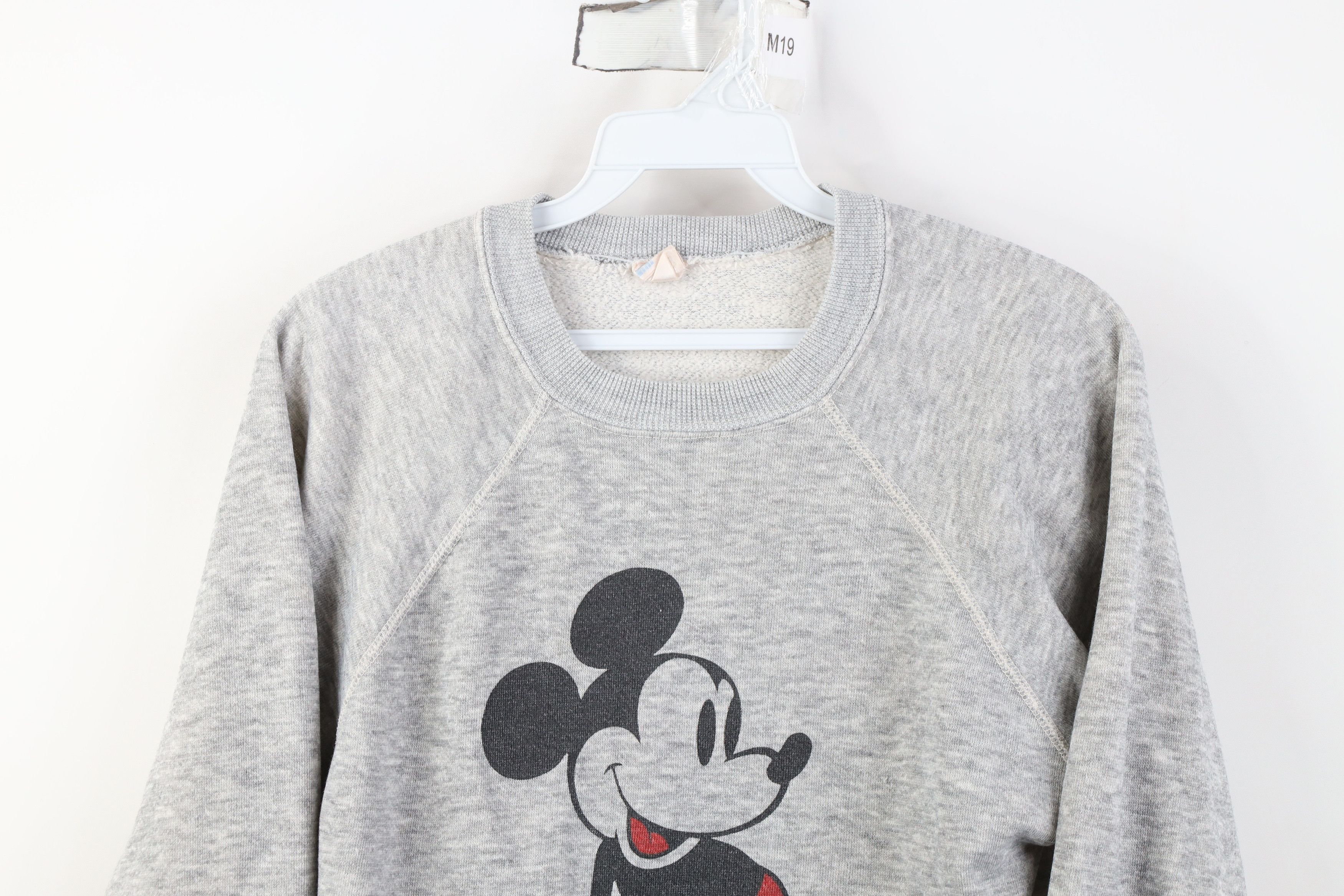 Disney Vintage 70s 80s Disney Mickey Mouse Sweatshirt Gray USA Size L / US 10 / IT 46 - 2 Thumbnail
