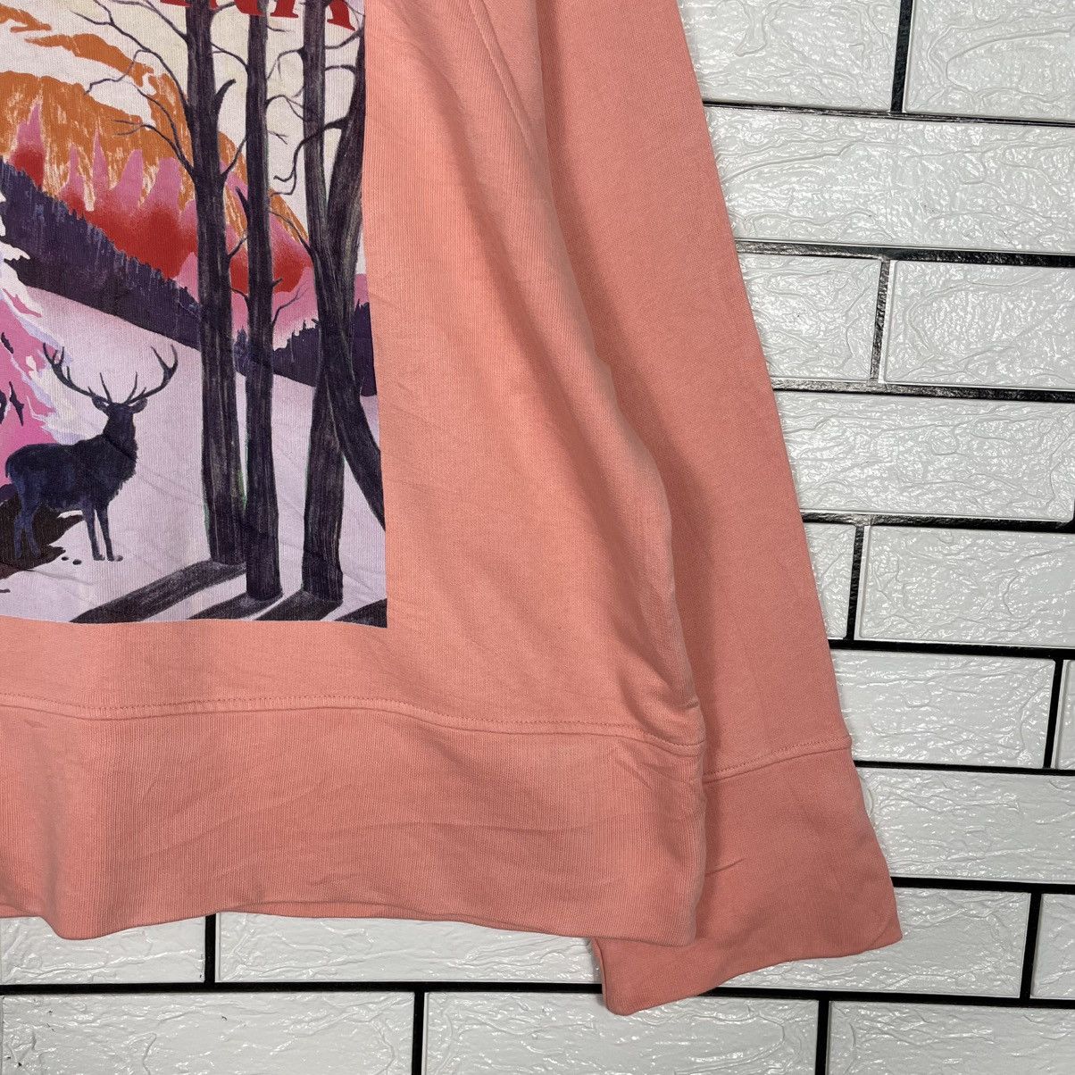 Japanese Brand Cortina Big Print Pink Crewneck Sweatshirt Size US M / EU 48-50 / 2 - 4 Thumbnail
