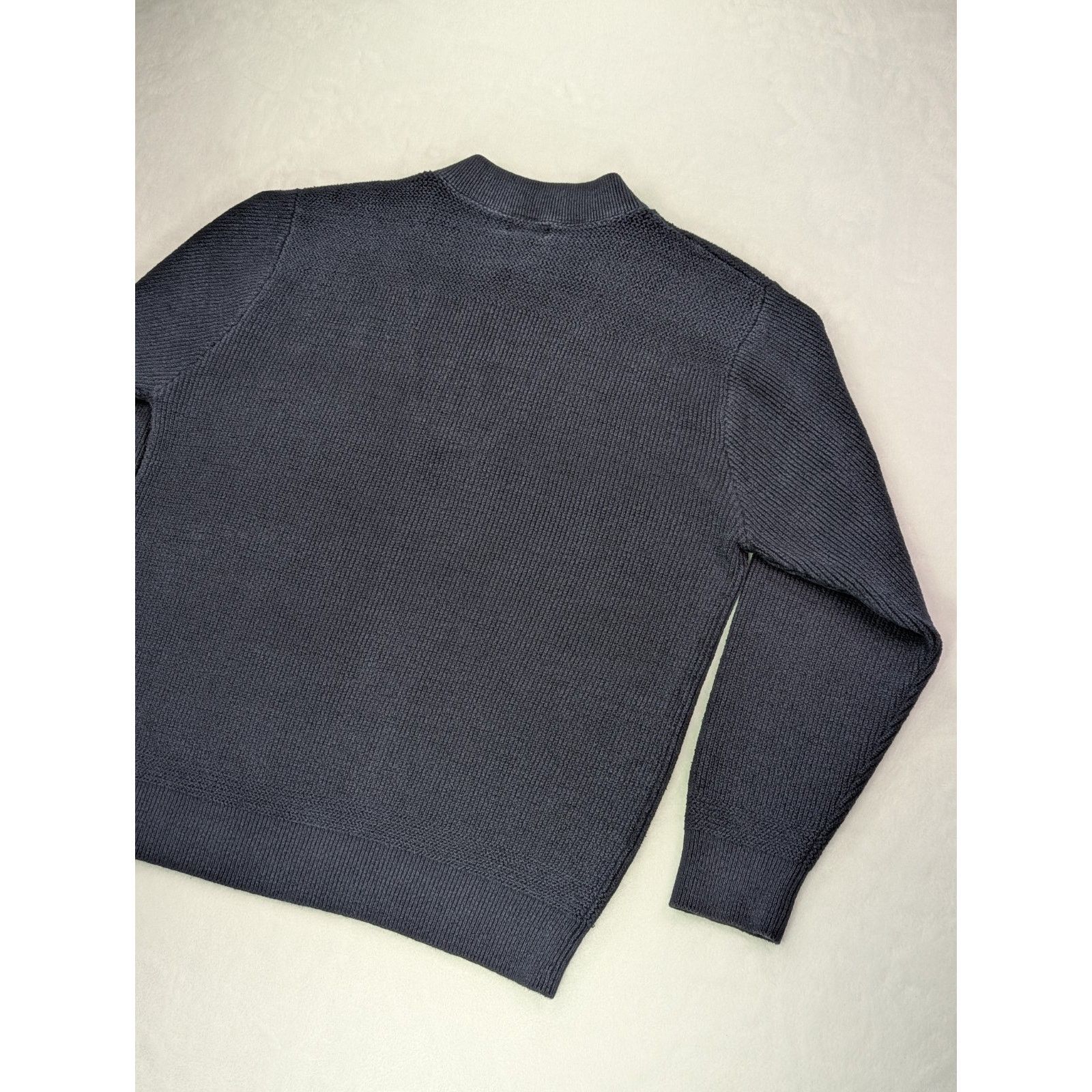L.L. Bean Mens Large-Reg Navy Fisherman Sweater Pullover Knit Henley Size US L / EU 52-54 / 3 - 10 Thumbnail