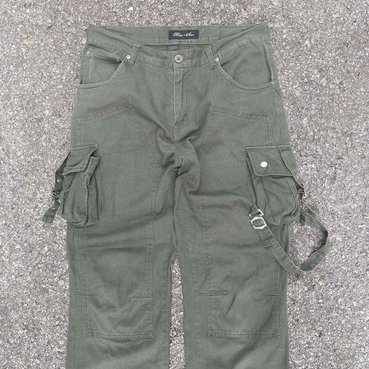 Hysteric Glamour × Japanese Brand Cargo Double Knee Bondage Pants Multi Pocket Grunge Punk Size US 30 / EU 46 - 3 Thumbnail