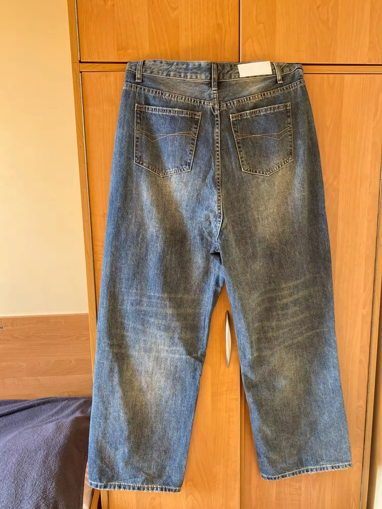 Japanese Brand × Vintage Washed Blue Baggy Jeans Size US 32 / EU 48 - 10 Thumbnail