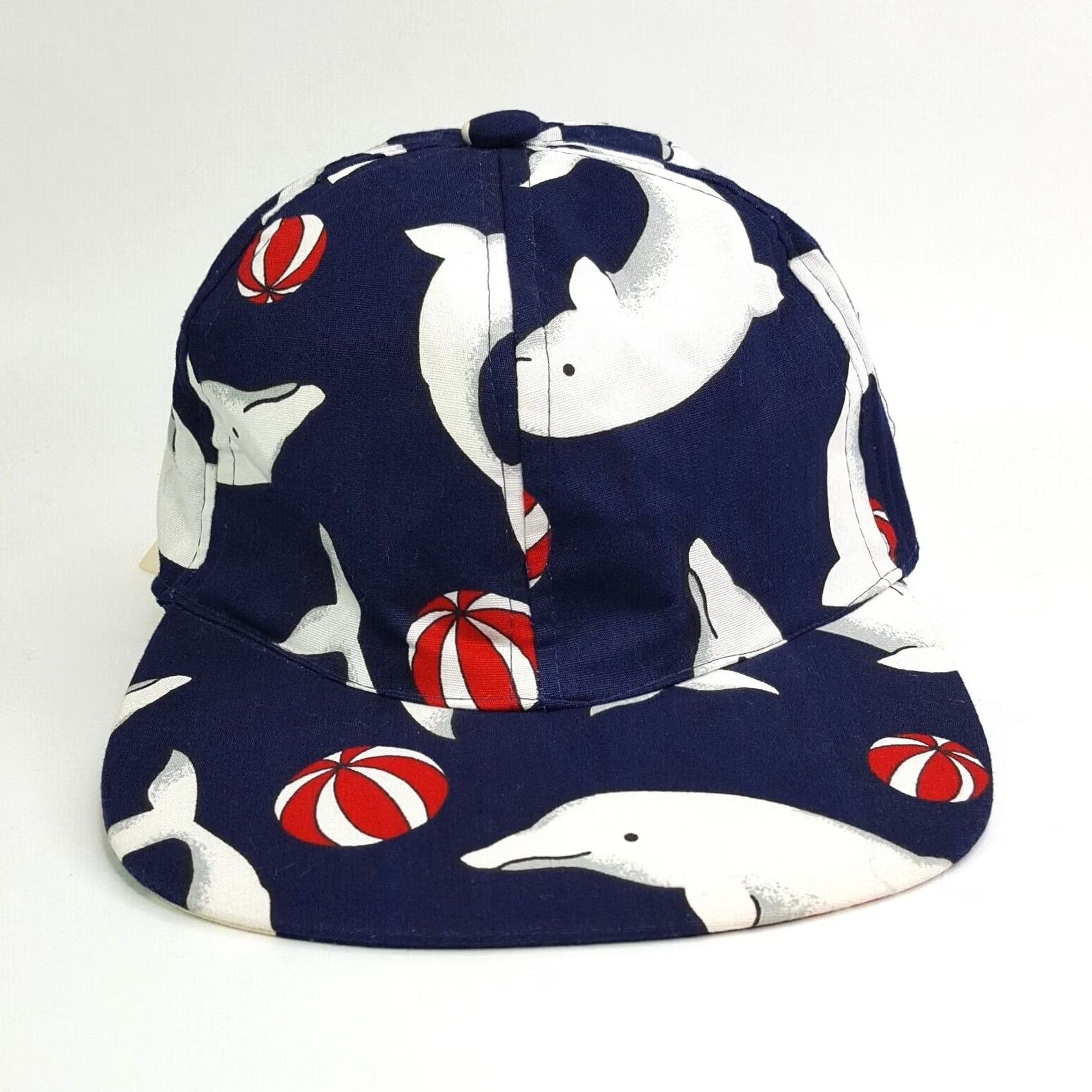 Vintage VINTAGE Infinity Chic Navy Hat Baseball Cap Adjustable USA Made Dolphin 80s 90s Snapback Mens Size ONE SIZE - 2 Thumbnail