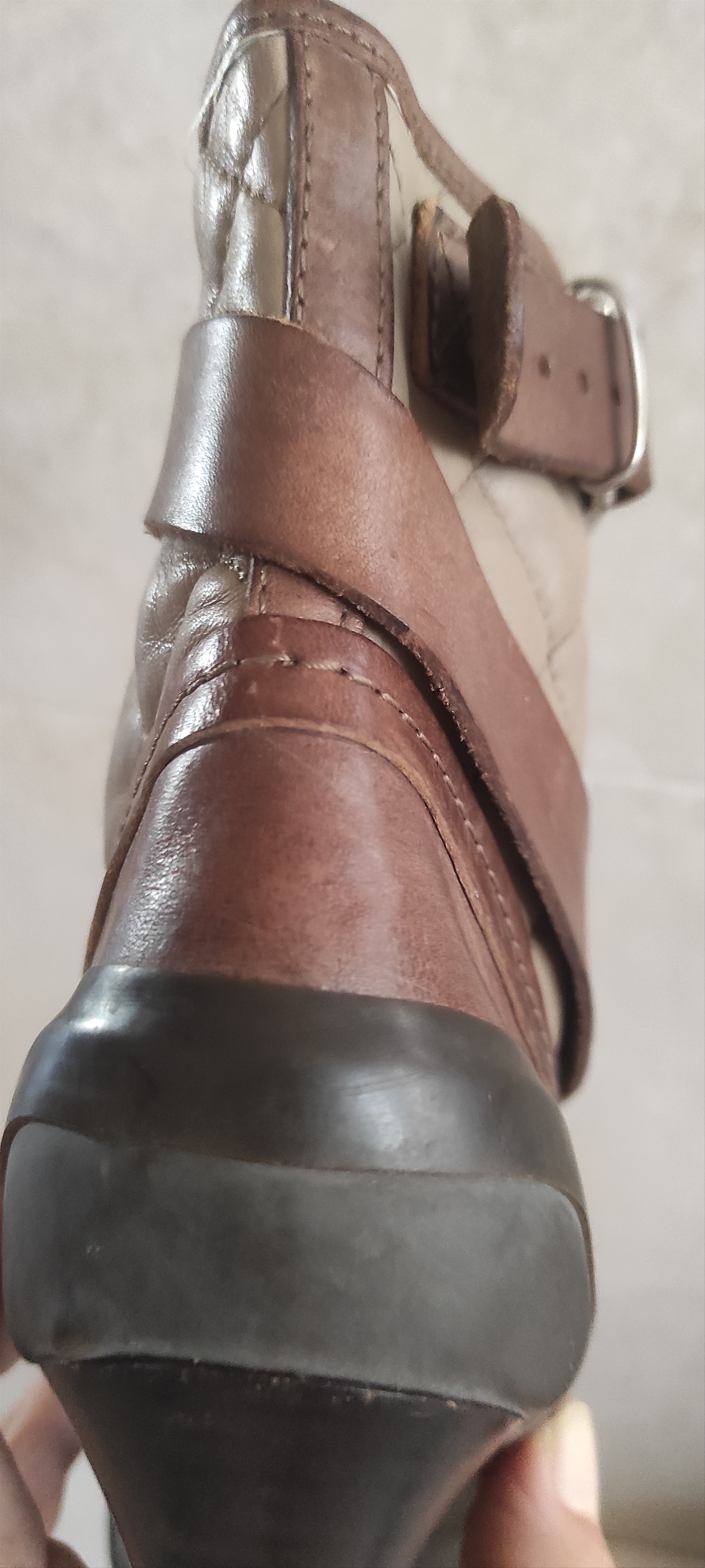 Burberry Burberry Brit Beverley Ankle Bootie Brown Quilted Sz Eur 40 Size US 8.5 / IT 38.5 - 12 Thumbnail