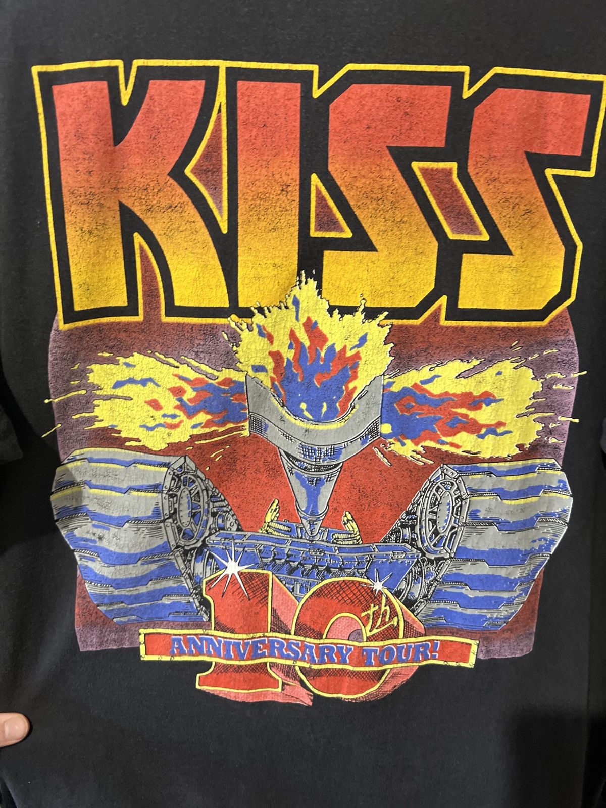 Band Tees VINTAGE KISS 10TH ANNIVERSARY WORLDWIDE TOUR BAND AOP TEE Size US XL / EU 56 / 4 - 7 Thumbnail