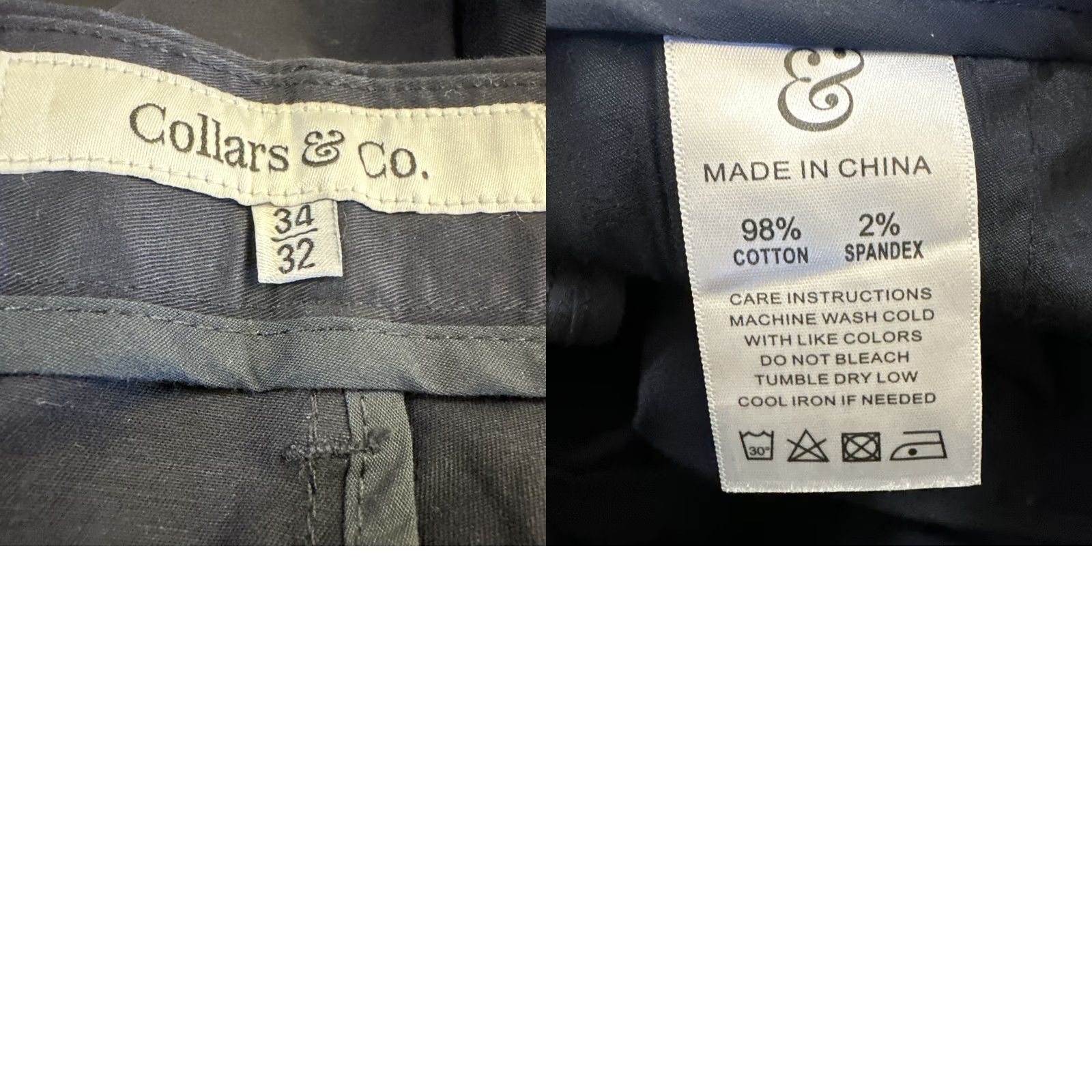 CO NWT Collars & Co CEO Chino Five Pocket Cotton Stretch Pants Navy 34x32 Men Size US 34 / EU 50 - 8 Thumbnail