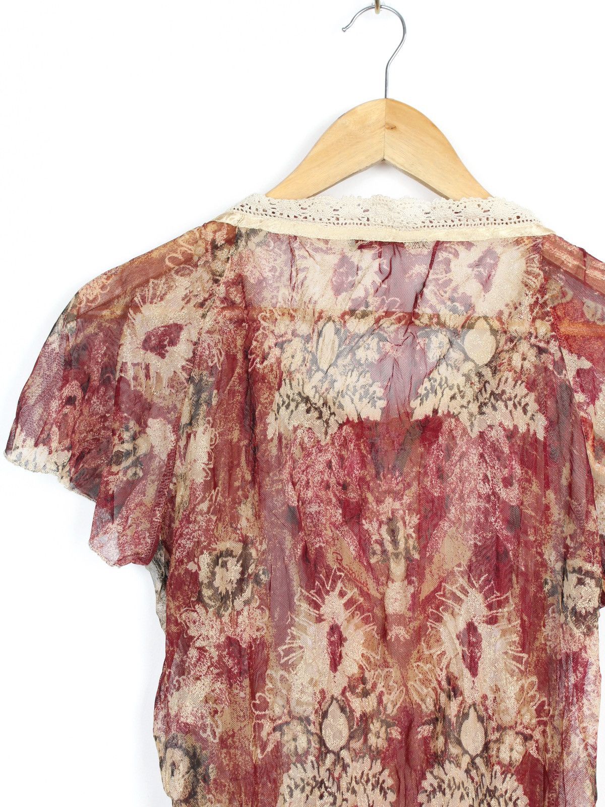 Roberto Cavalli Roberto Cavalli 2006 Women’s Mesh Multicolor T-shirt Top Size XL / US 12-14 / IT 48-50 - 5 Thumbnail