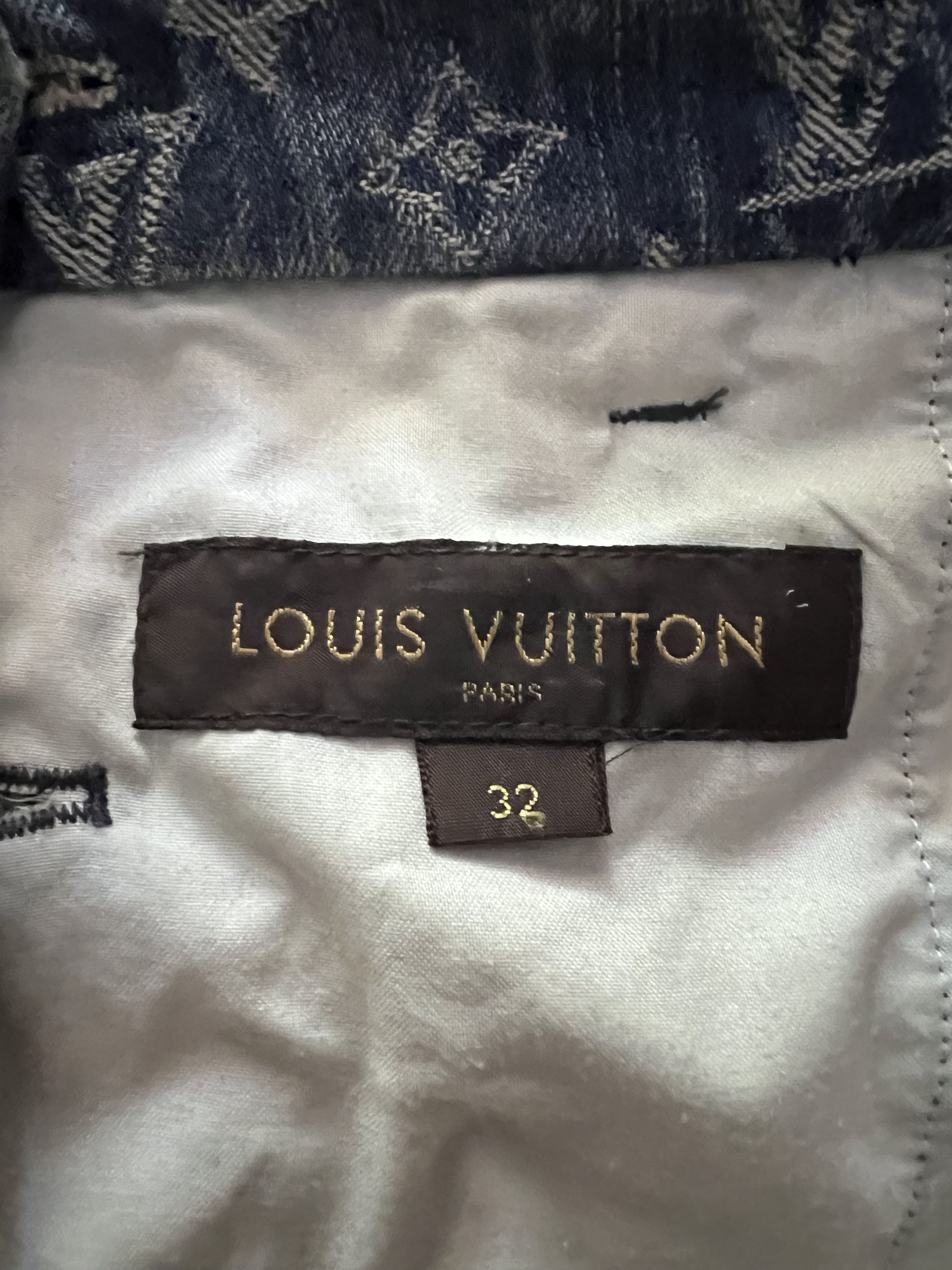 Louis Vuitton × Supreme LV X Supreme Sz32 Blue Monogram Denim Overall Size US 32 / EU 48 - 16 Thumbnail
