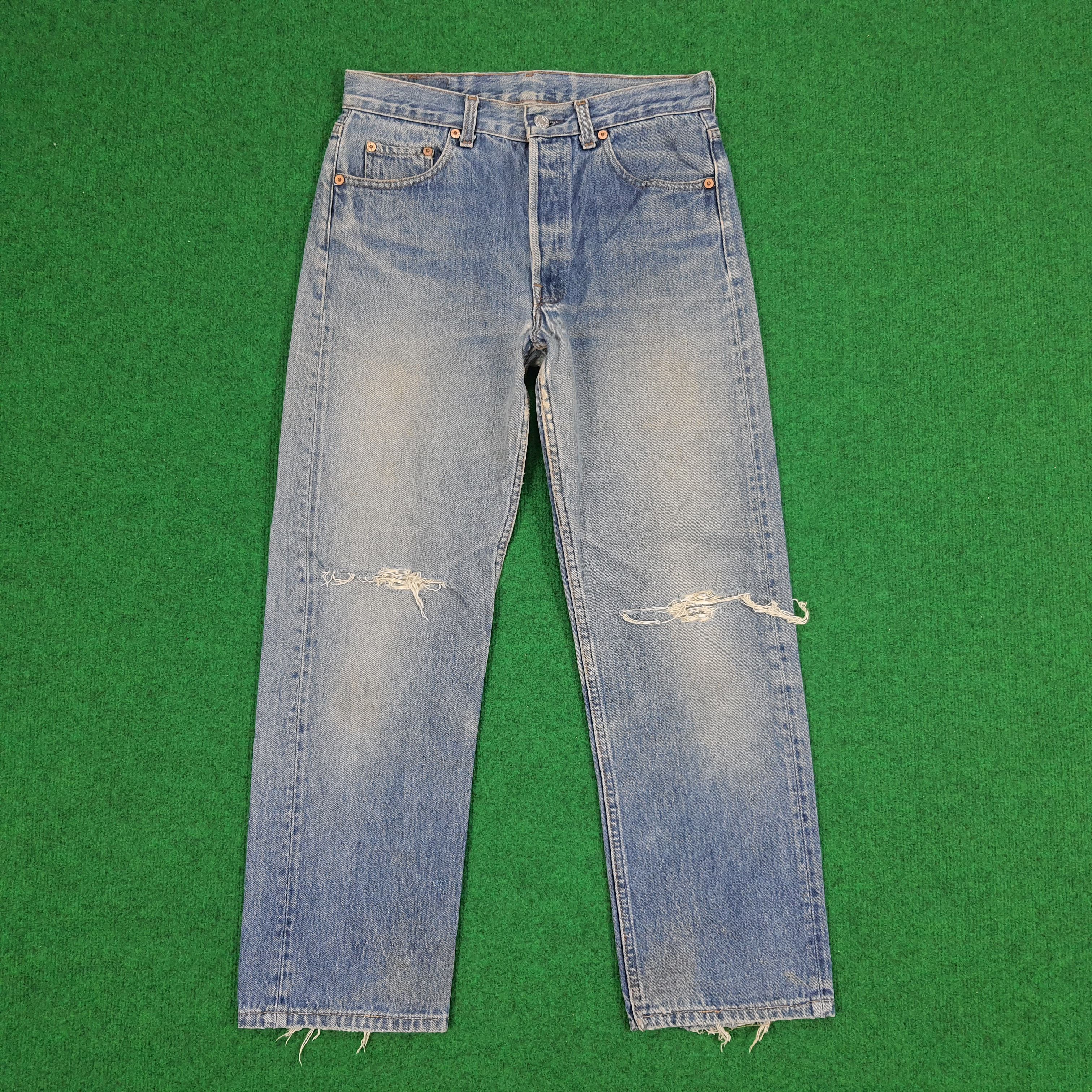 Levi's × Levi's Vintage Clothing × Vintage Vintage Levi's Straight Cut Distressed Jeans Size US 29 - 1 Thumbnail
