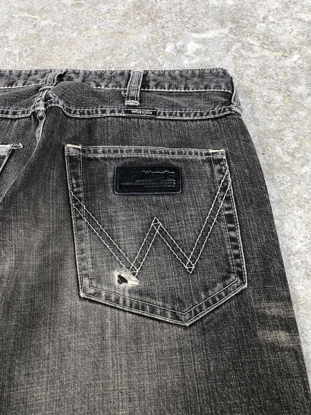 If Six Was Nine Y2k Wrangler Flared Jeans Distressed Jeans Size US 32 / EU 48 - 16 Thumbnail